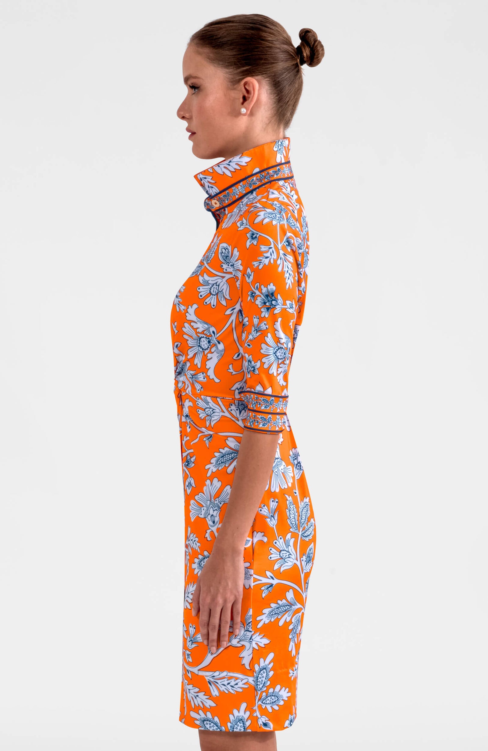 Twist & Shout Dress - Stunning Stippling Orange