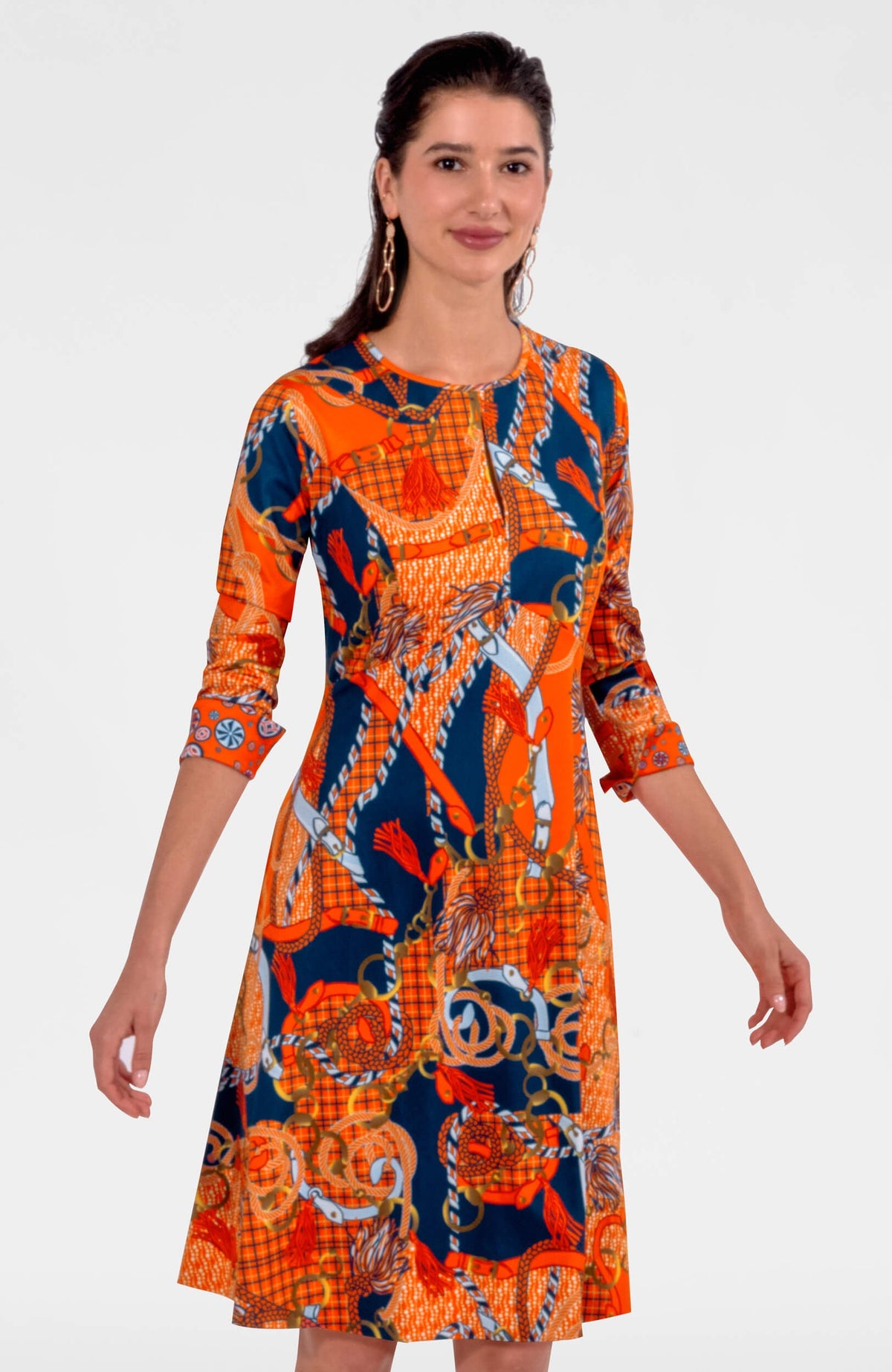 Twirly Whirly Dress - Ditto Orange