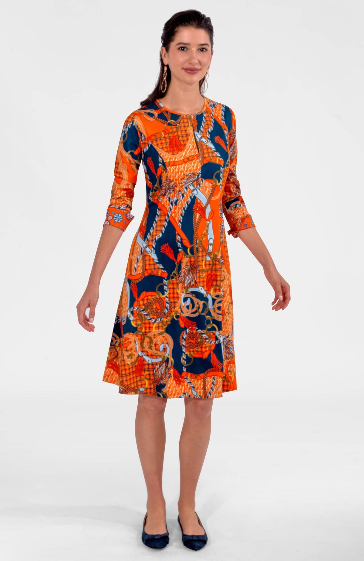 Twirly Whirly Dress - Ditto Orange