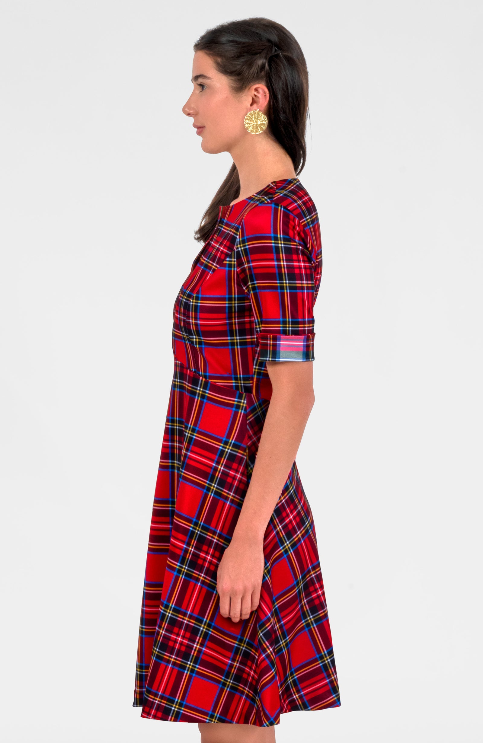 Twirly Whirly Dress - Duke Of York Red Multi
