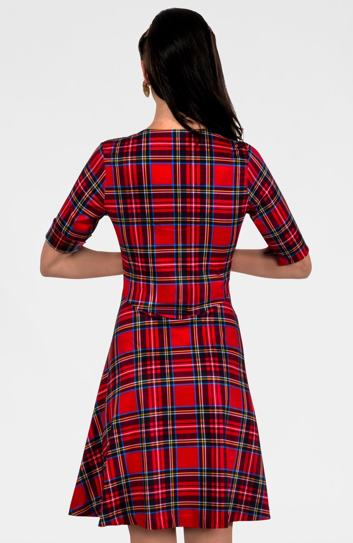 Twirly Whirly Dress - Duke Of York Red Multi