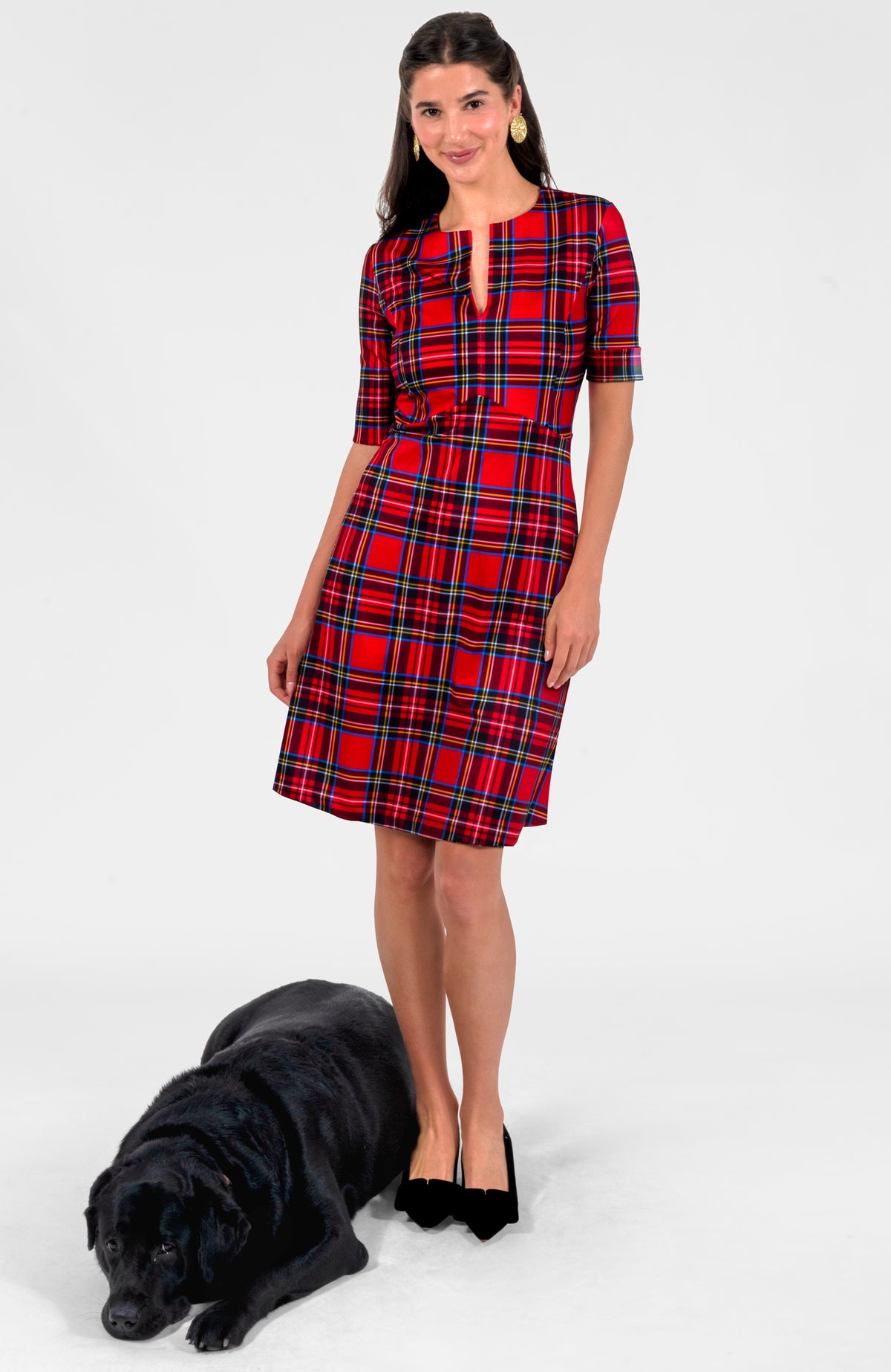 Twirly Whirly Dress - Duke Of York Red Multi