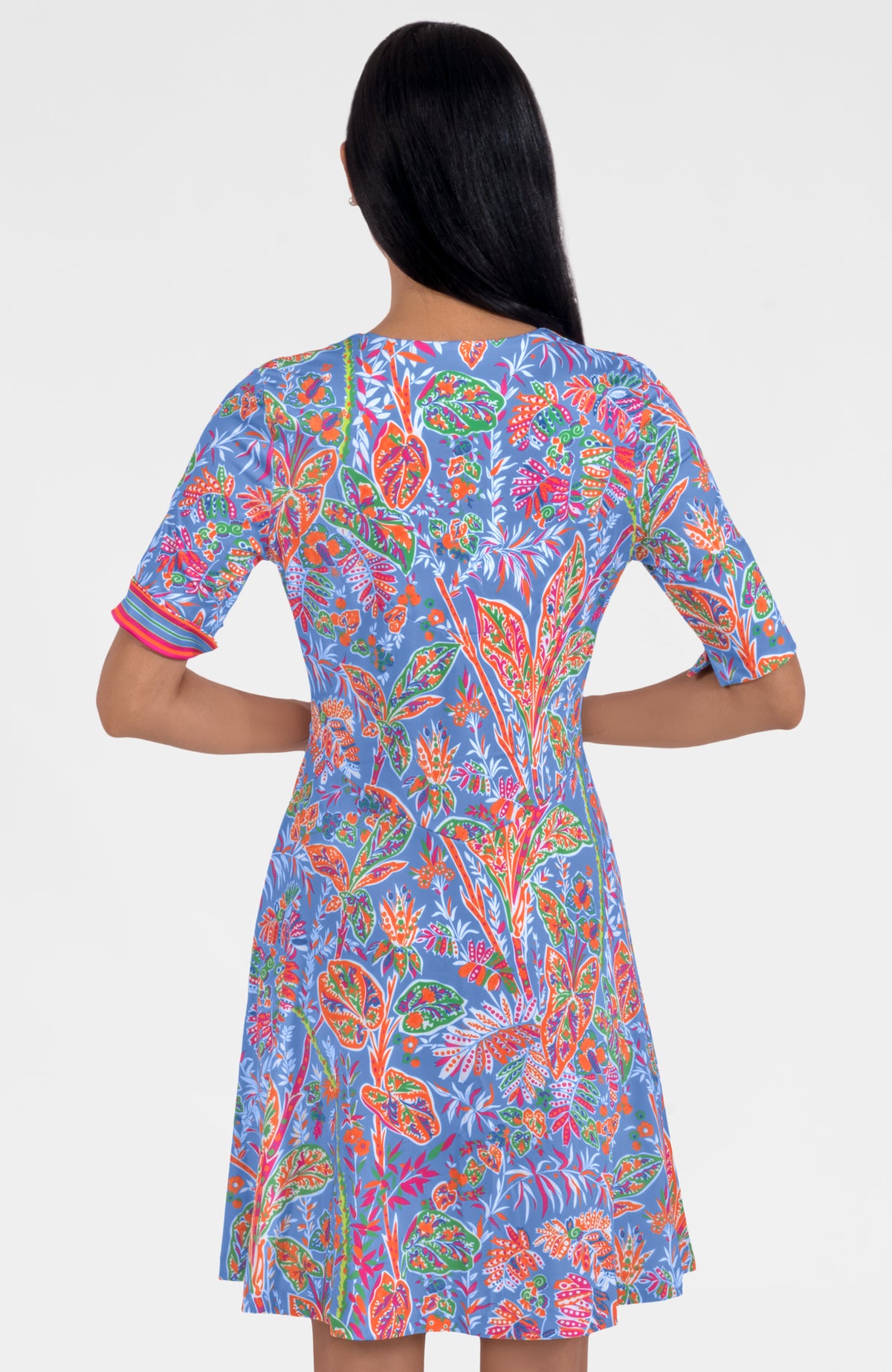 Twirly Whirly Dress - Vintage Vines Peri
