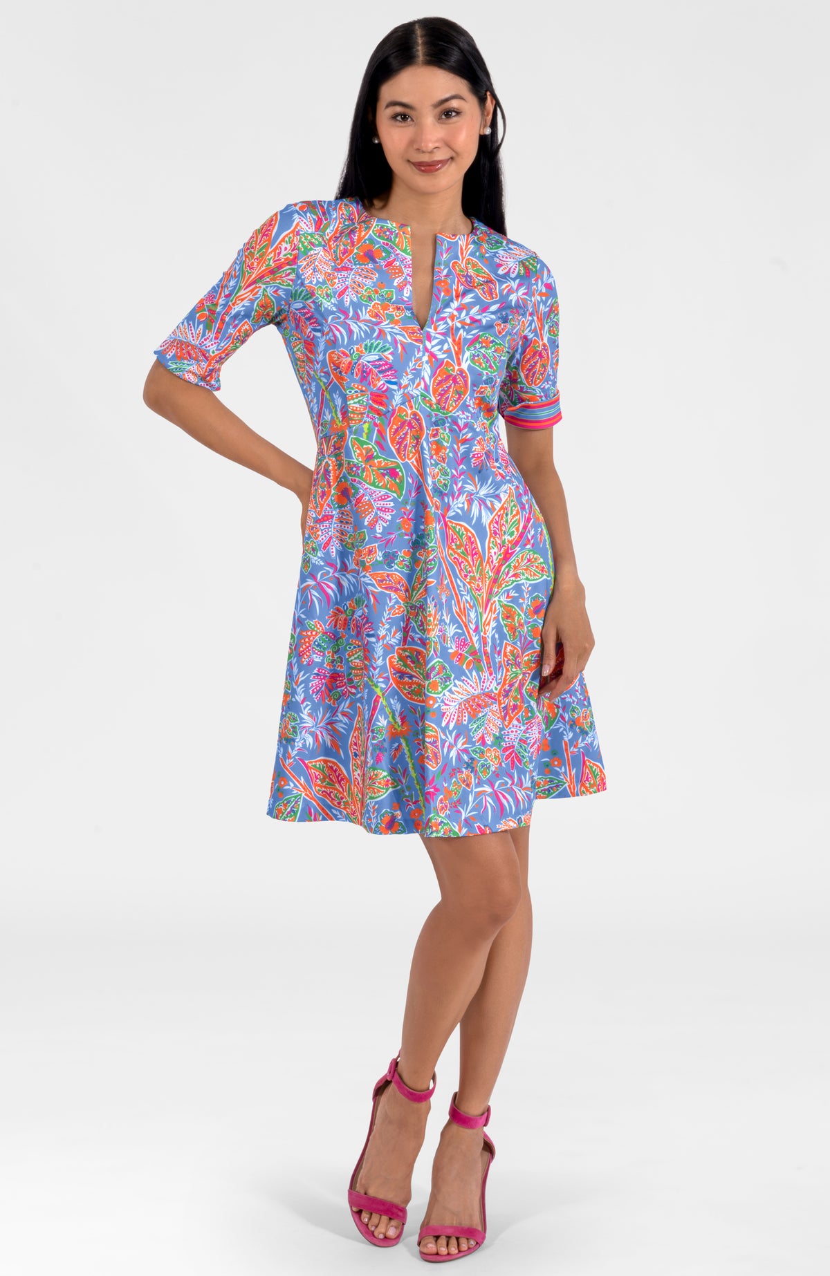 Twirly Whirly Dress - Vintage Vines Peri