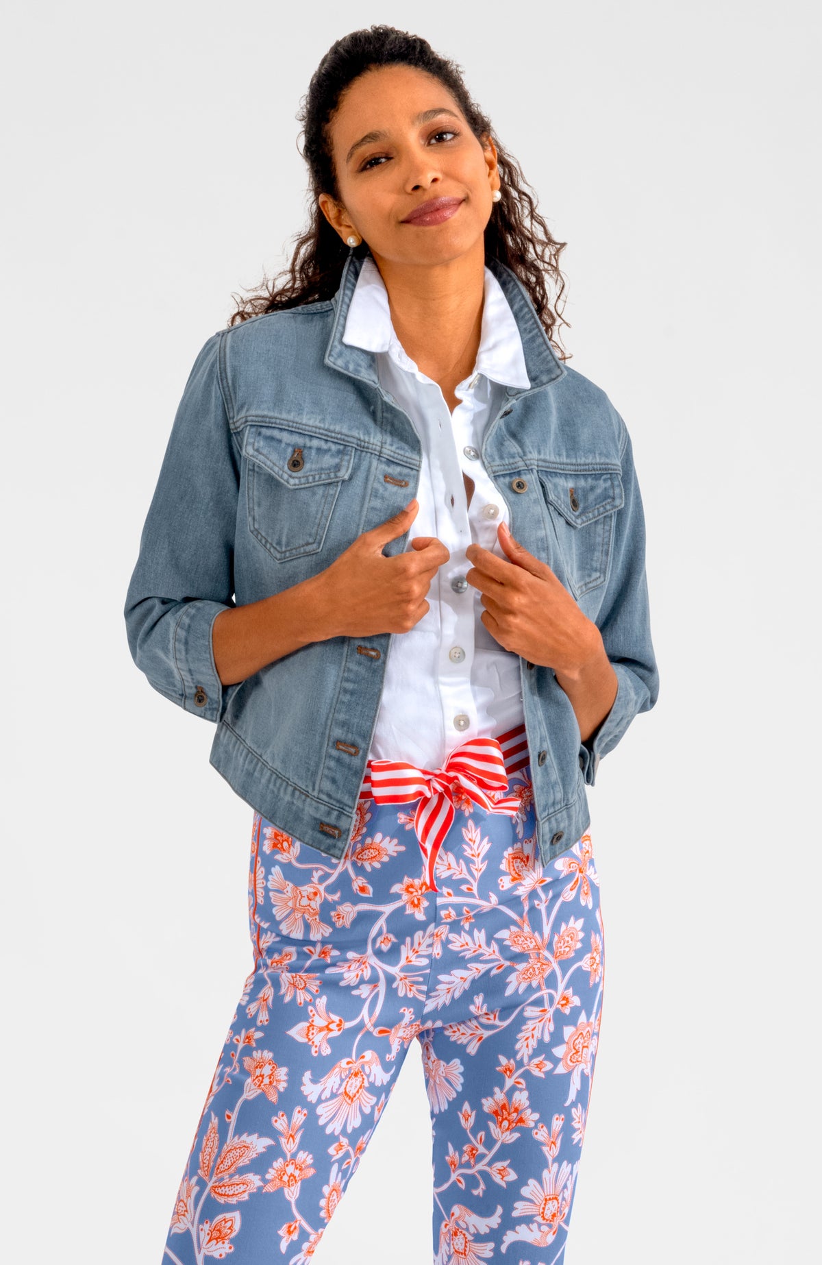 Queen Bee Denim Jacket Blue Denim