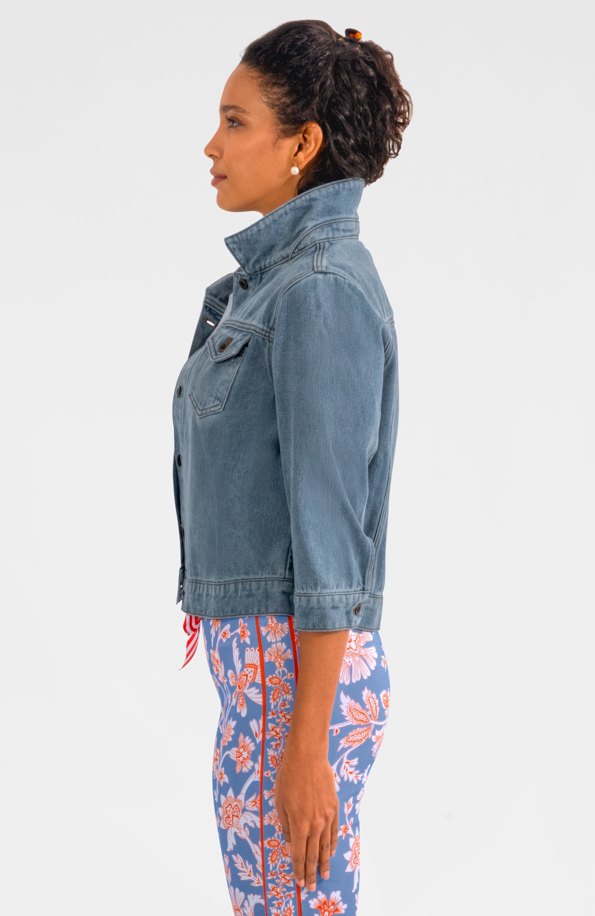 Queen Bee Denim Jacket Blue Denim