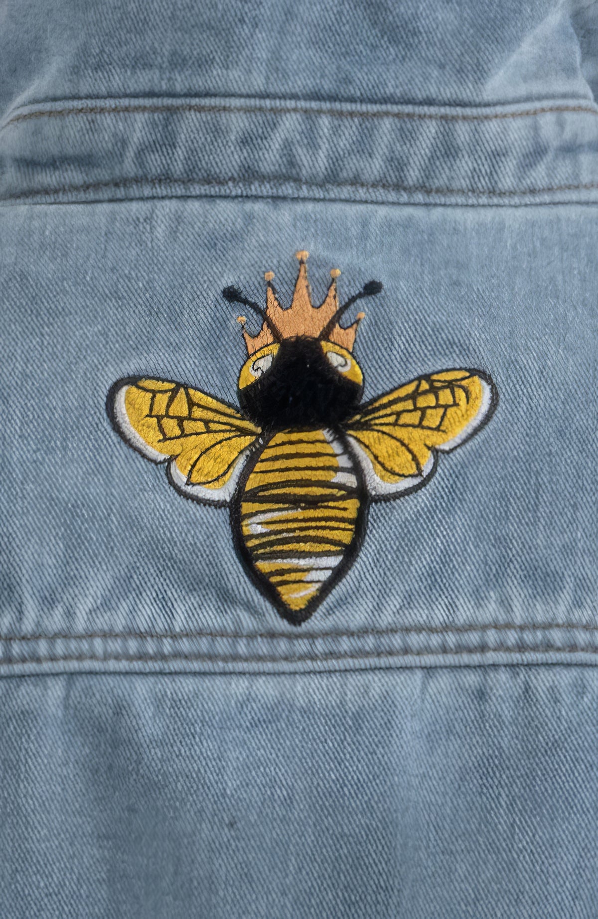 Queen Bee Denim Jacket Blue Denim