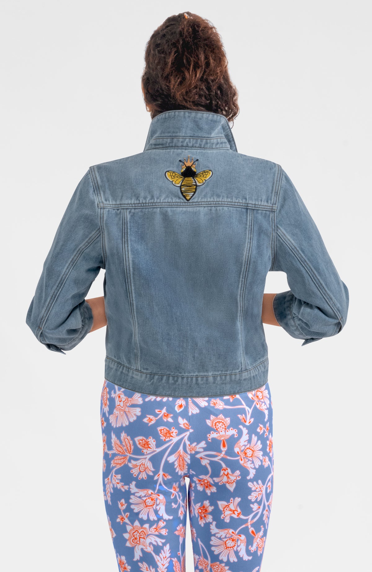 Queen Bee Denim Jacket Blue Denim