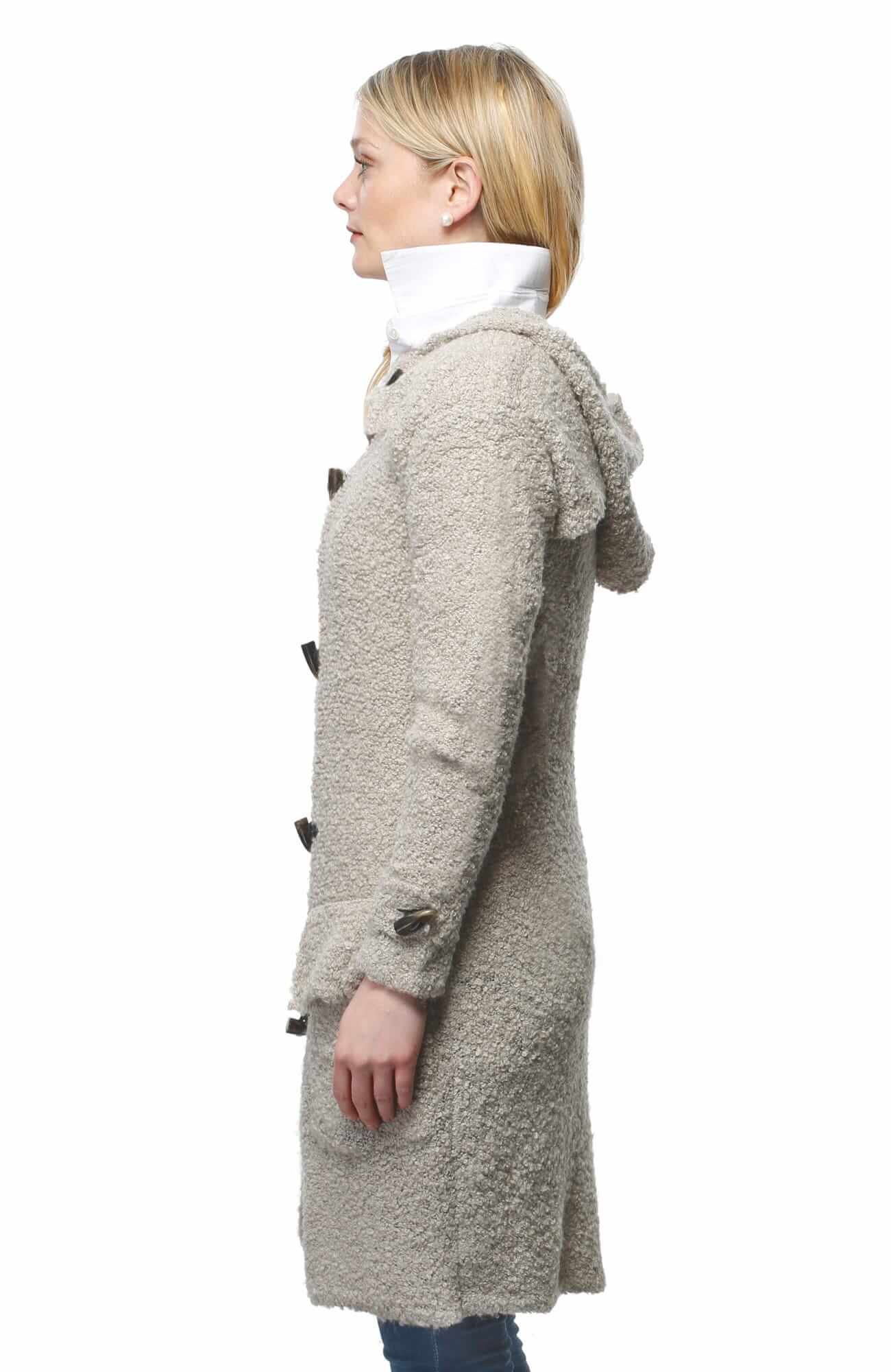 Bouclé Stadium Coat - Final Sale Beige