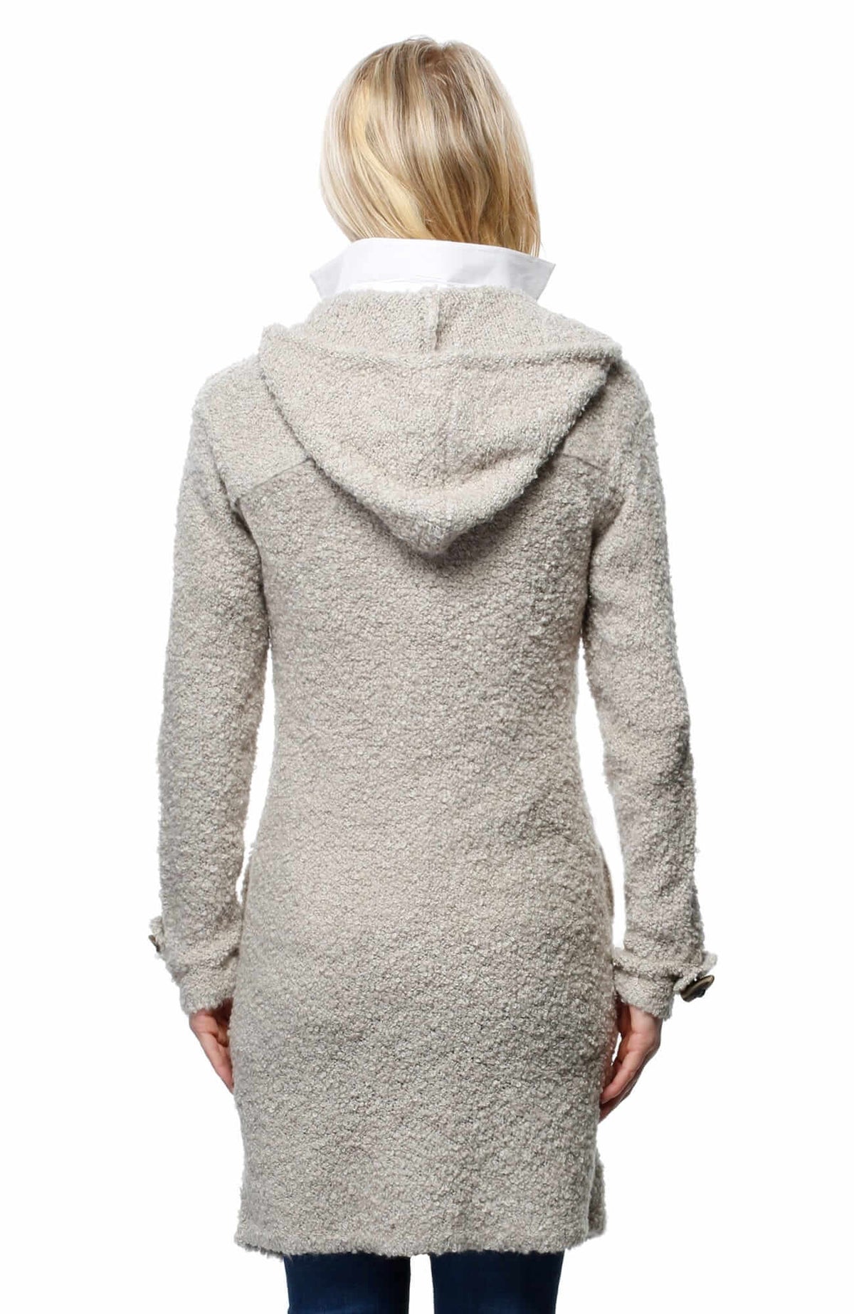 Bouclé Stadium Coat - Final Sale Beige