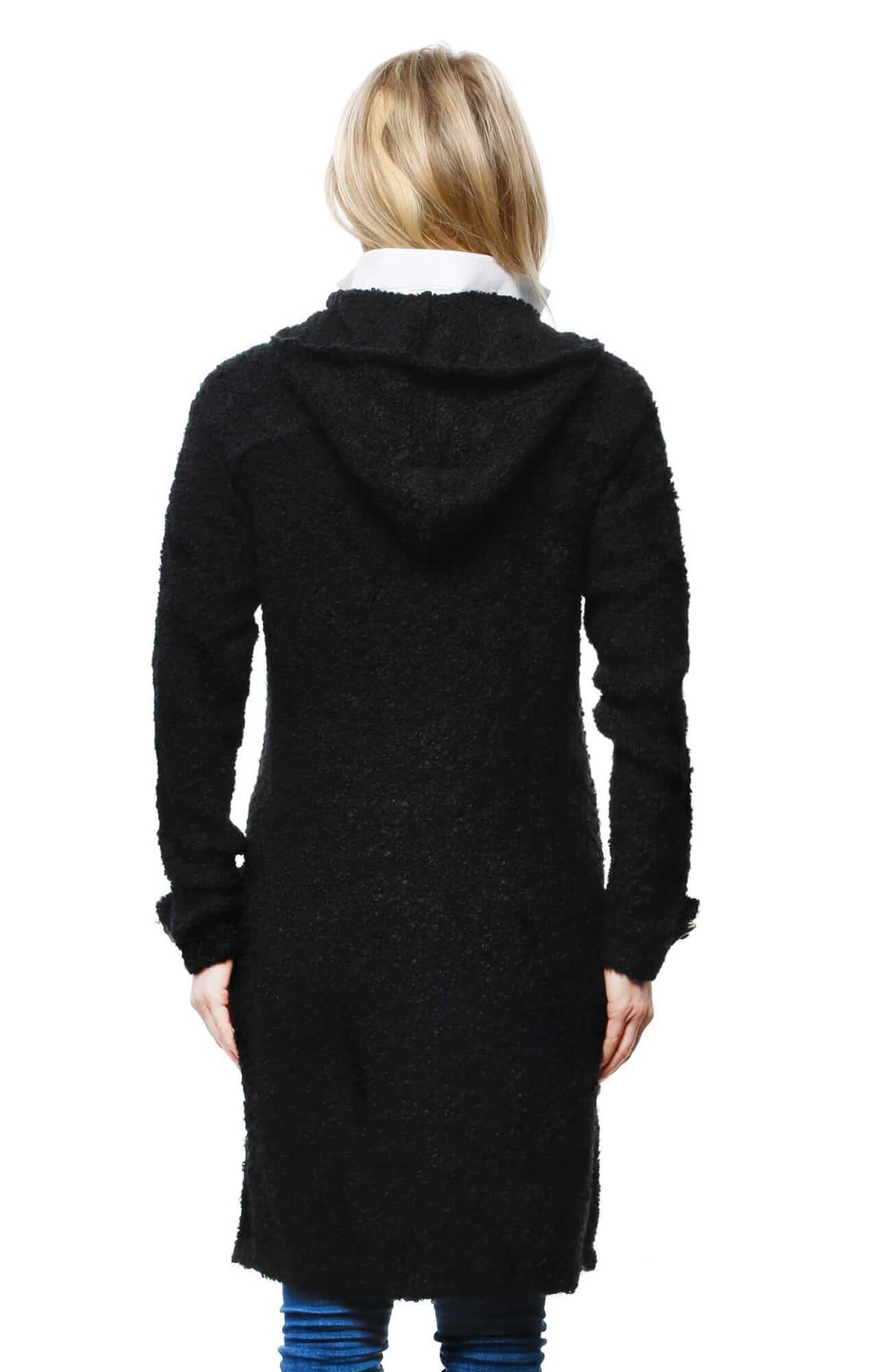 Bouclé Stadium Coat - Final Sale Black