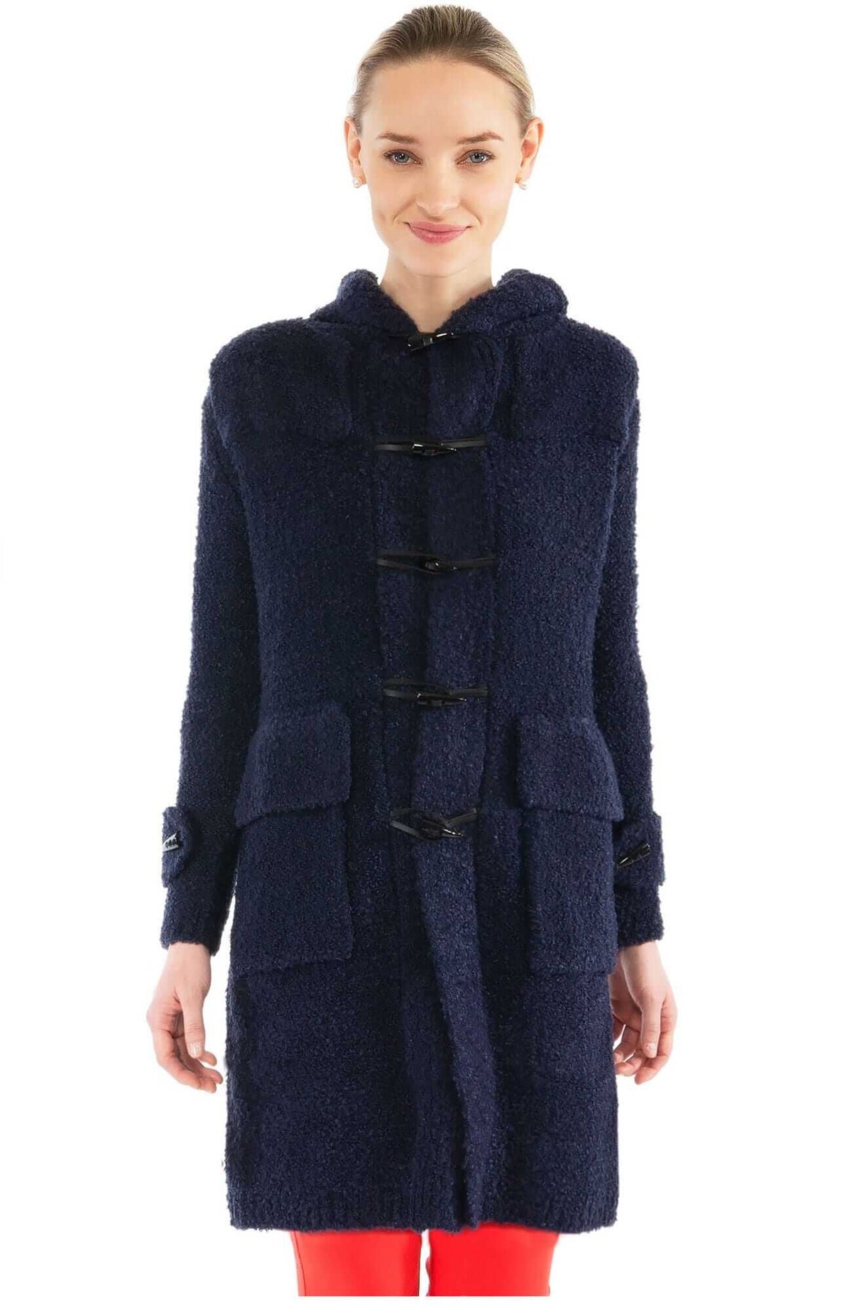 Bouclé Stadium Coat - Final Sale Navy