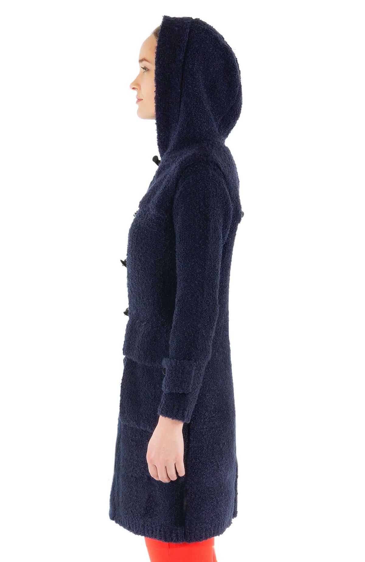 Bouclé Stadium Coat - Final Sale Navy