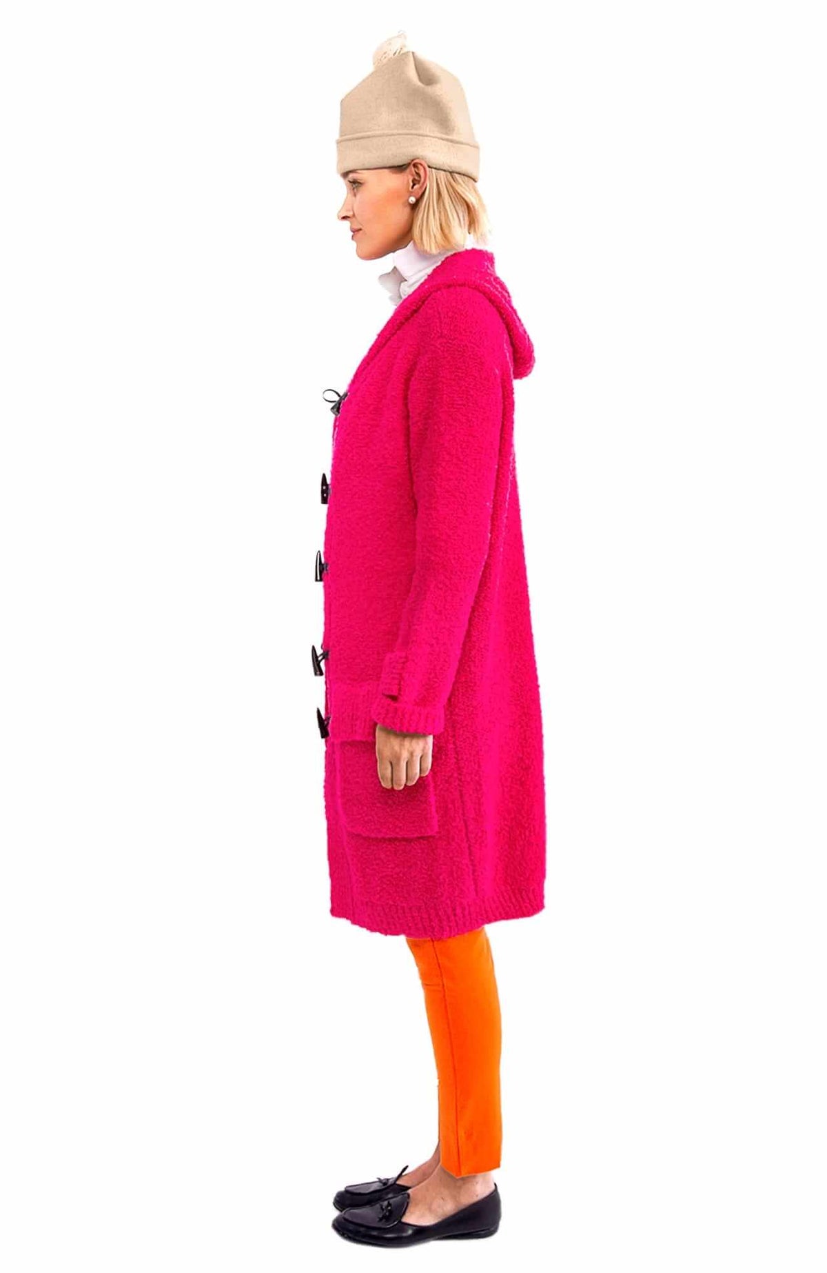 Bouclé Stadium Coat - Final Sale Pink