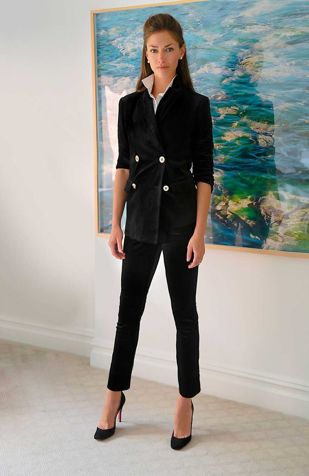 Chic Blazer - Posh Velvet - Final Sale Black