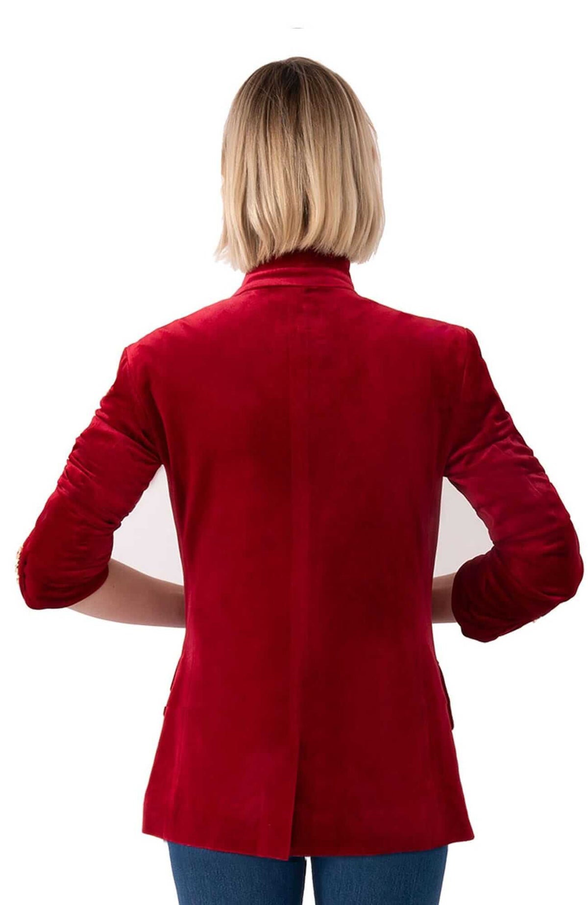 Chic Blazer - Posh Velvet - Final Sale Crimson