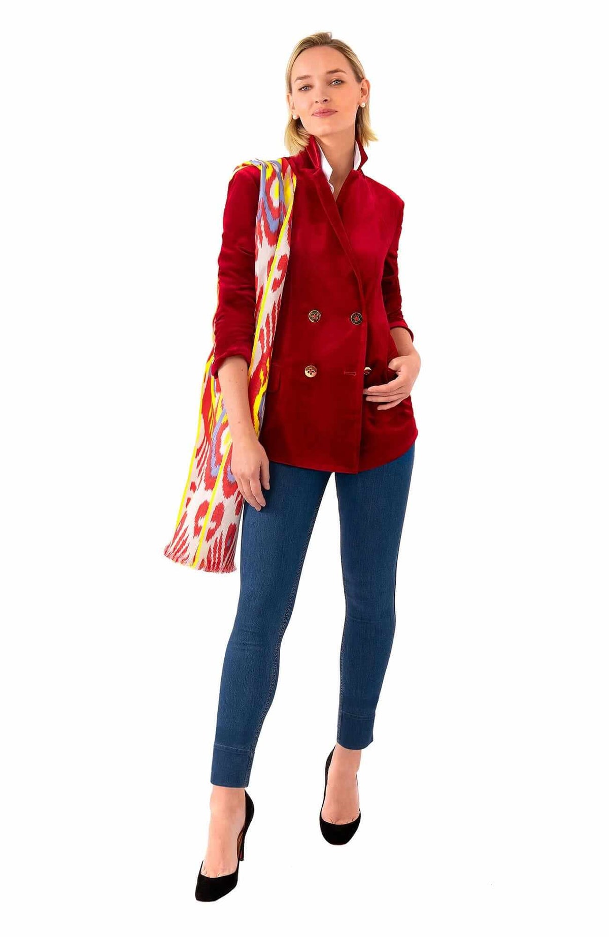 Chic Blazer - Posh Velvet - Final Sale Crimson