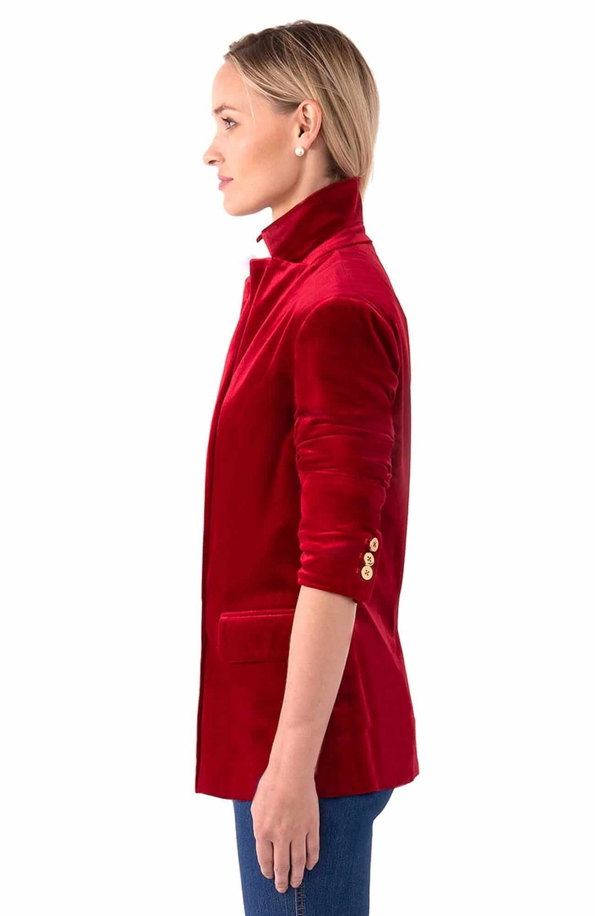 Chic Blazer - Posh Velvet - Final Sale Crimson