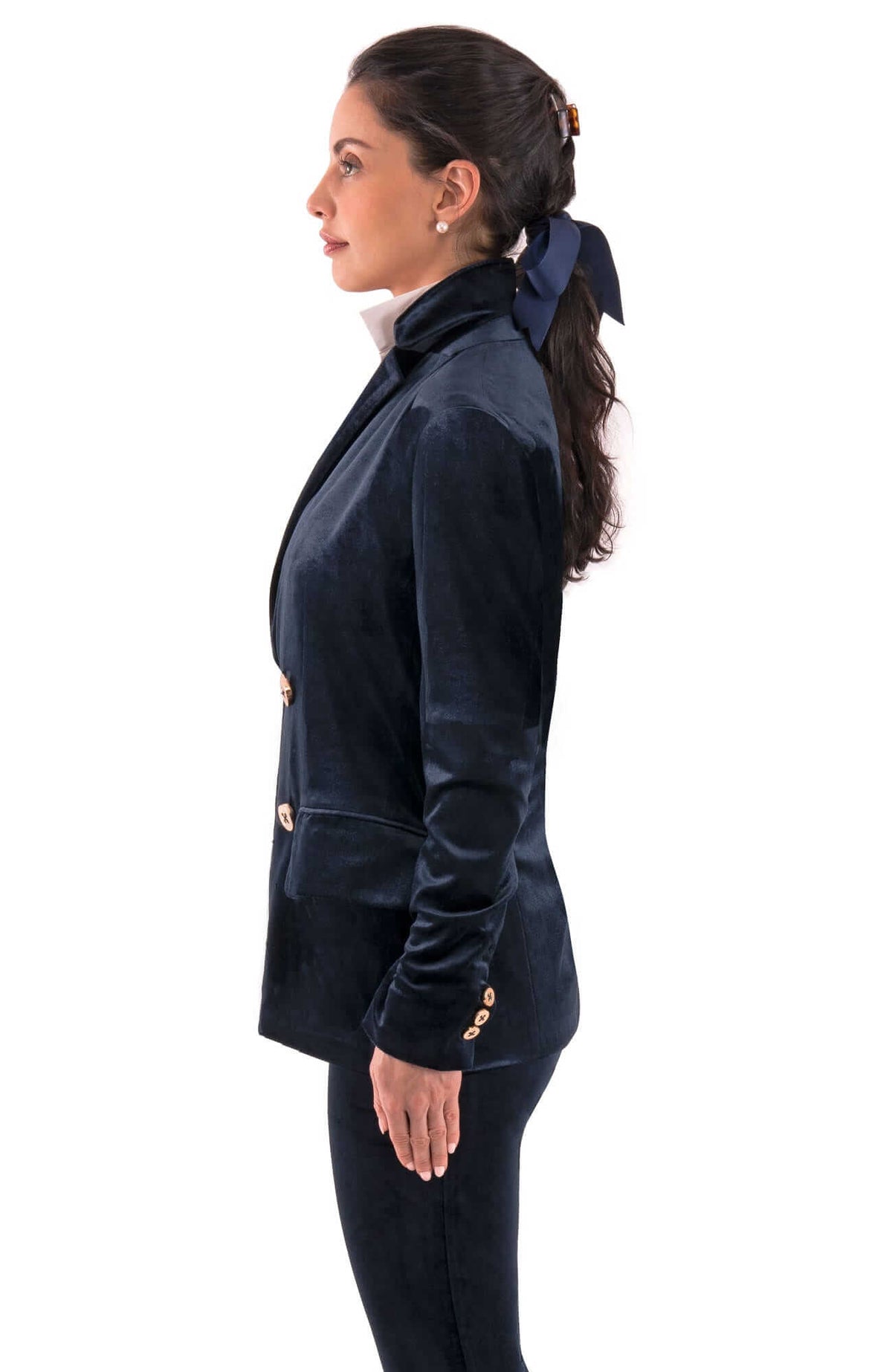 Chic Blazer - Posh Velvet - Final Sale Navy