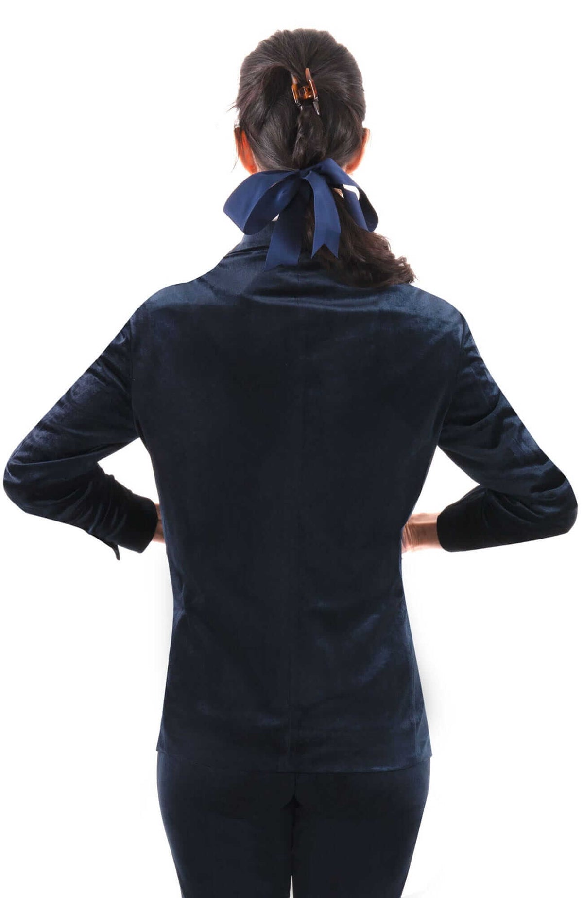 Chic Blazer - Posh Velvet - Final Sale Navy