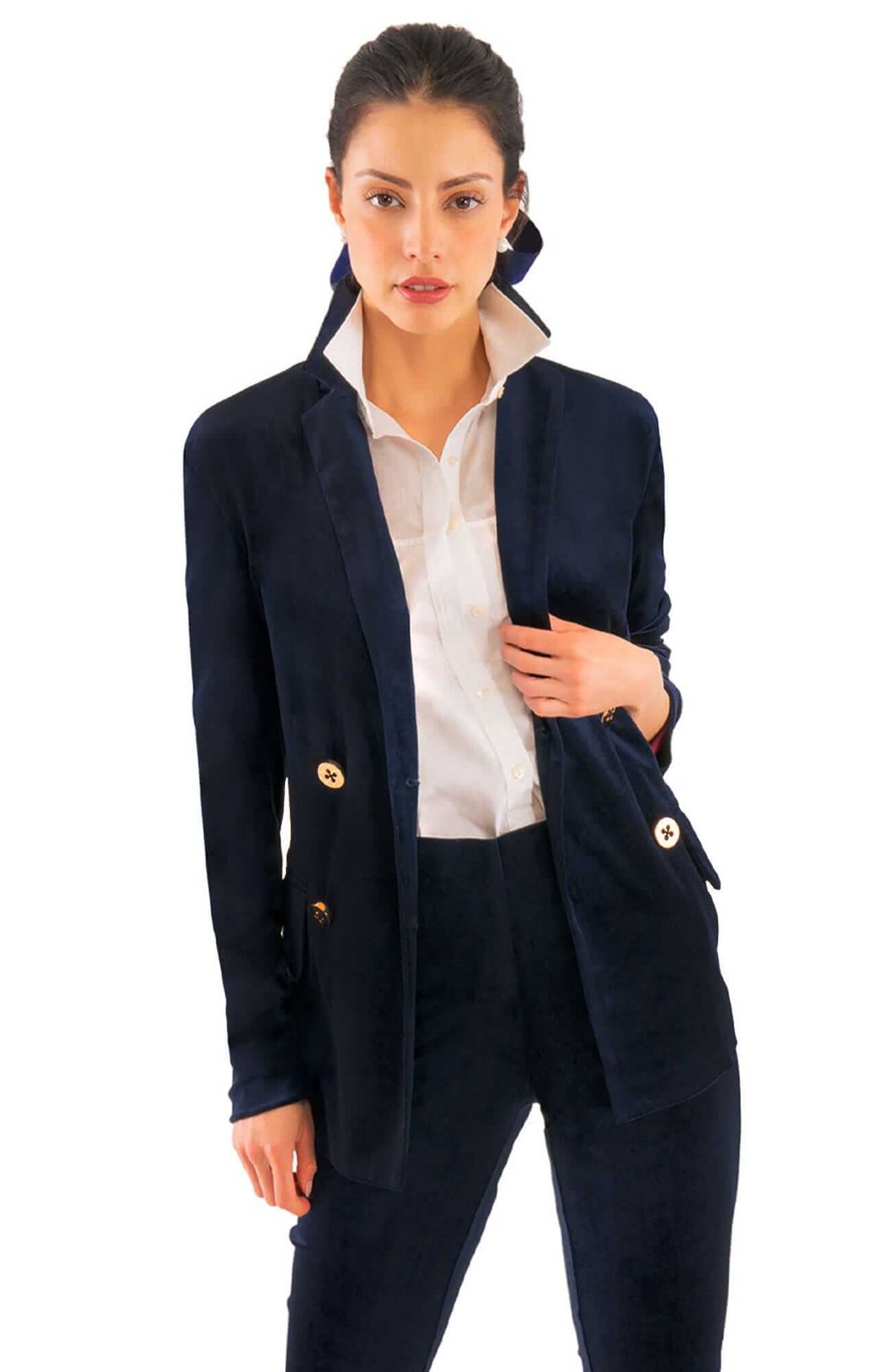 Chic Blazer - Posh Velvet - Final Sale Navy