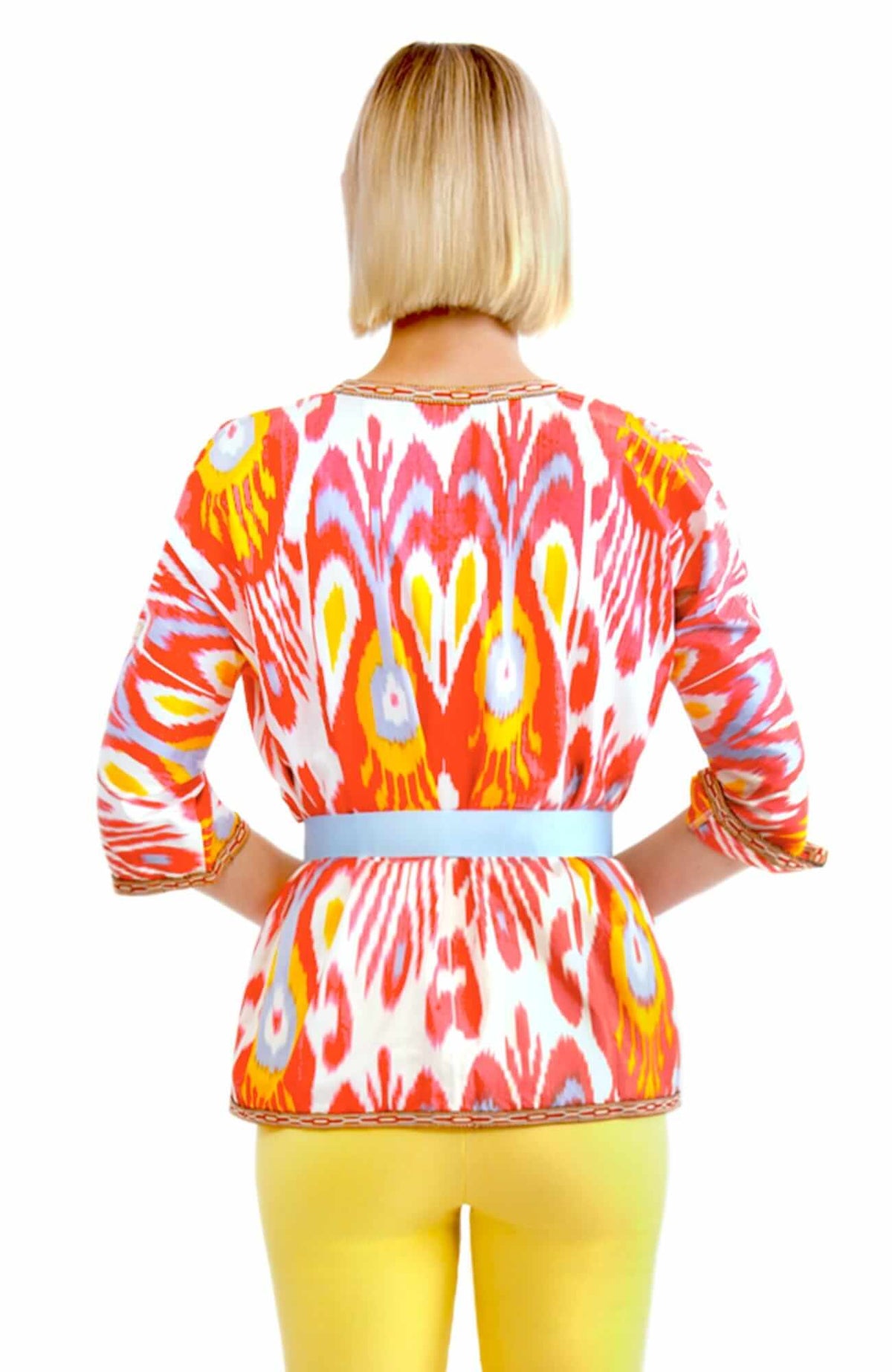 Hand Woven Silk Ikat Jacket Multi