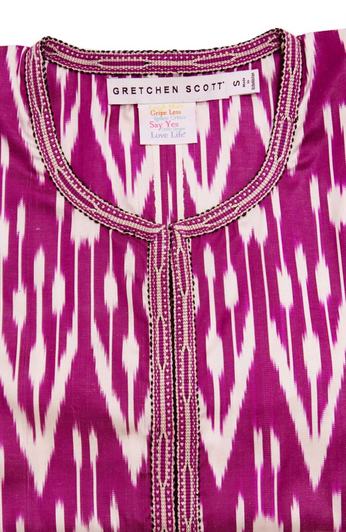 Hand Woven Silk Ikat Jacket Pink White