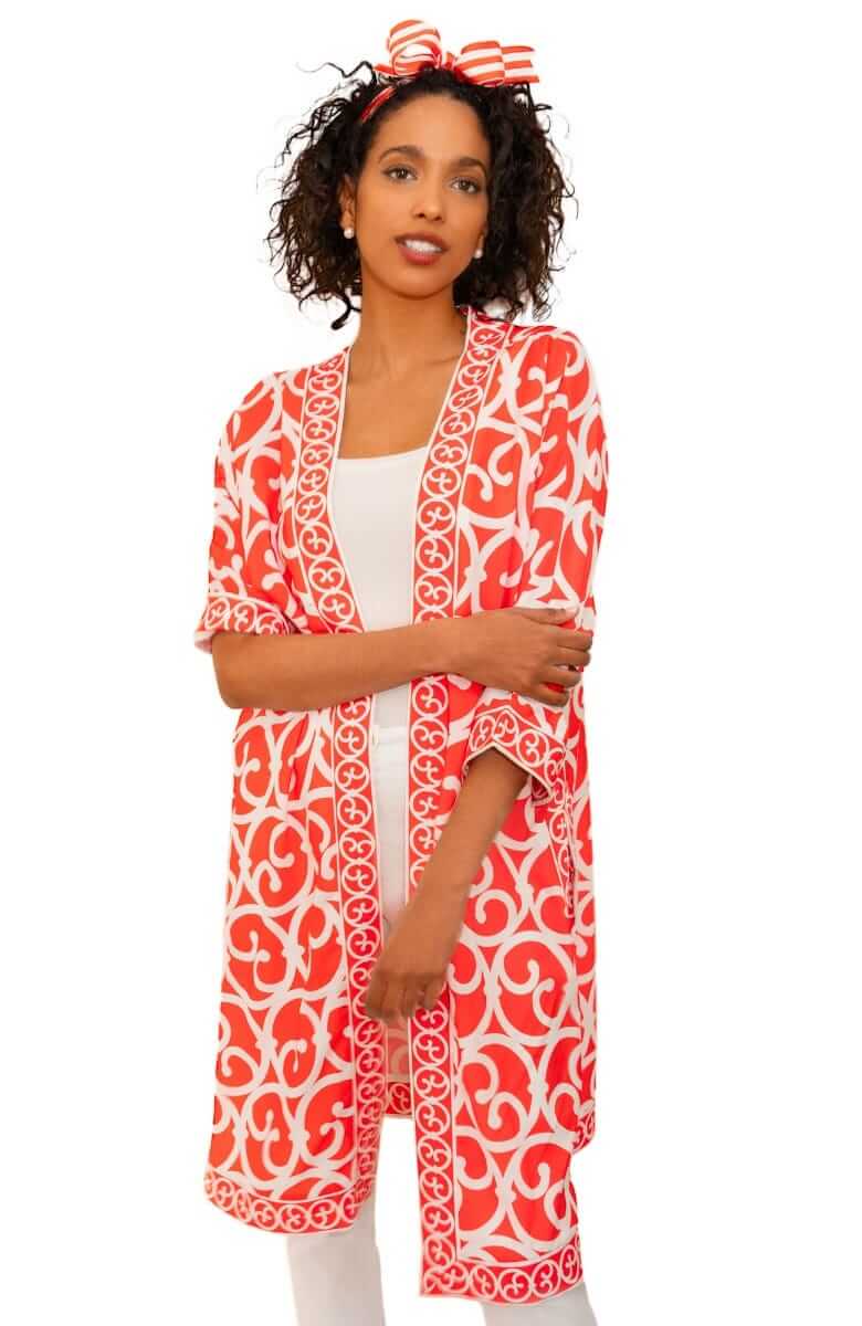 Kimono Jacket - Heavens Gate - Final Sale Coral