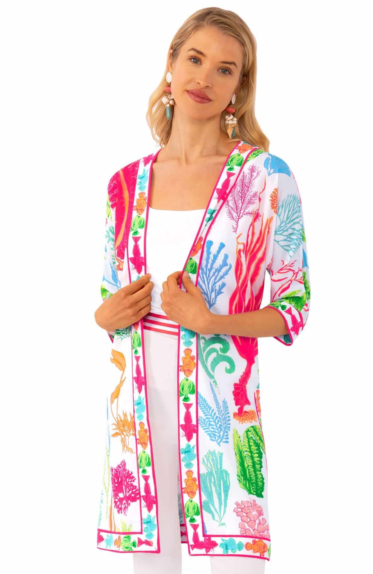 Kimono Jacket - Sea Sway Brights