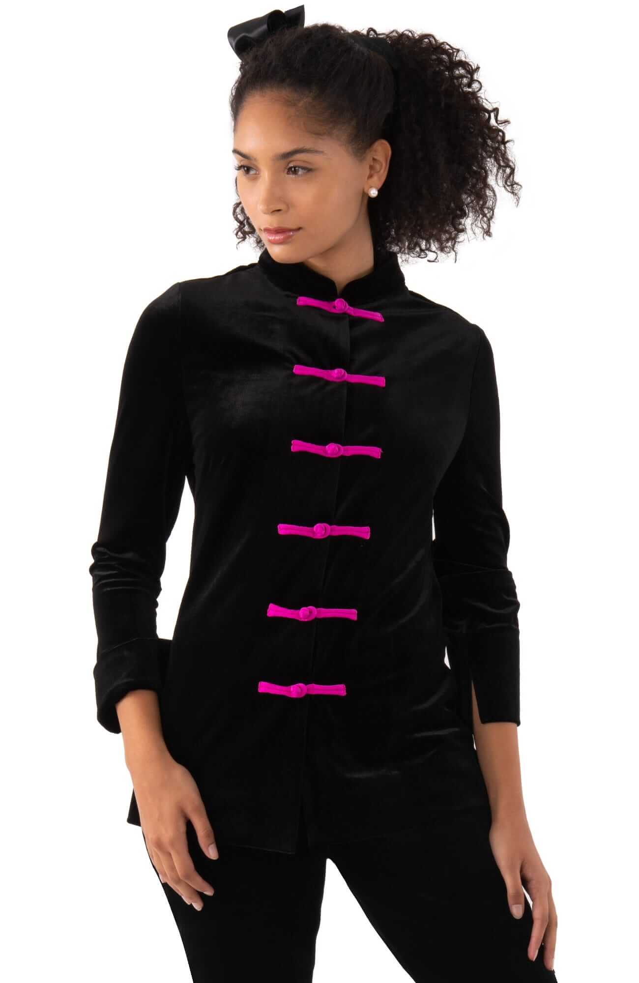 Mandarin Jacket Silky Velvet Gretchen Scott - Main Image