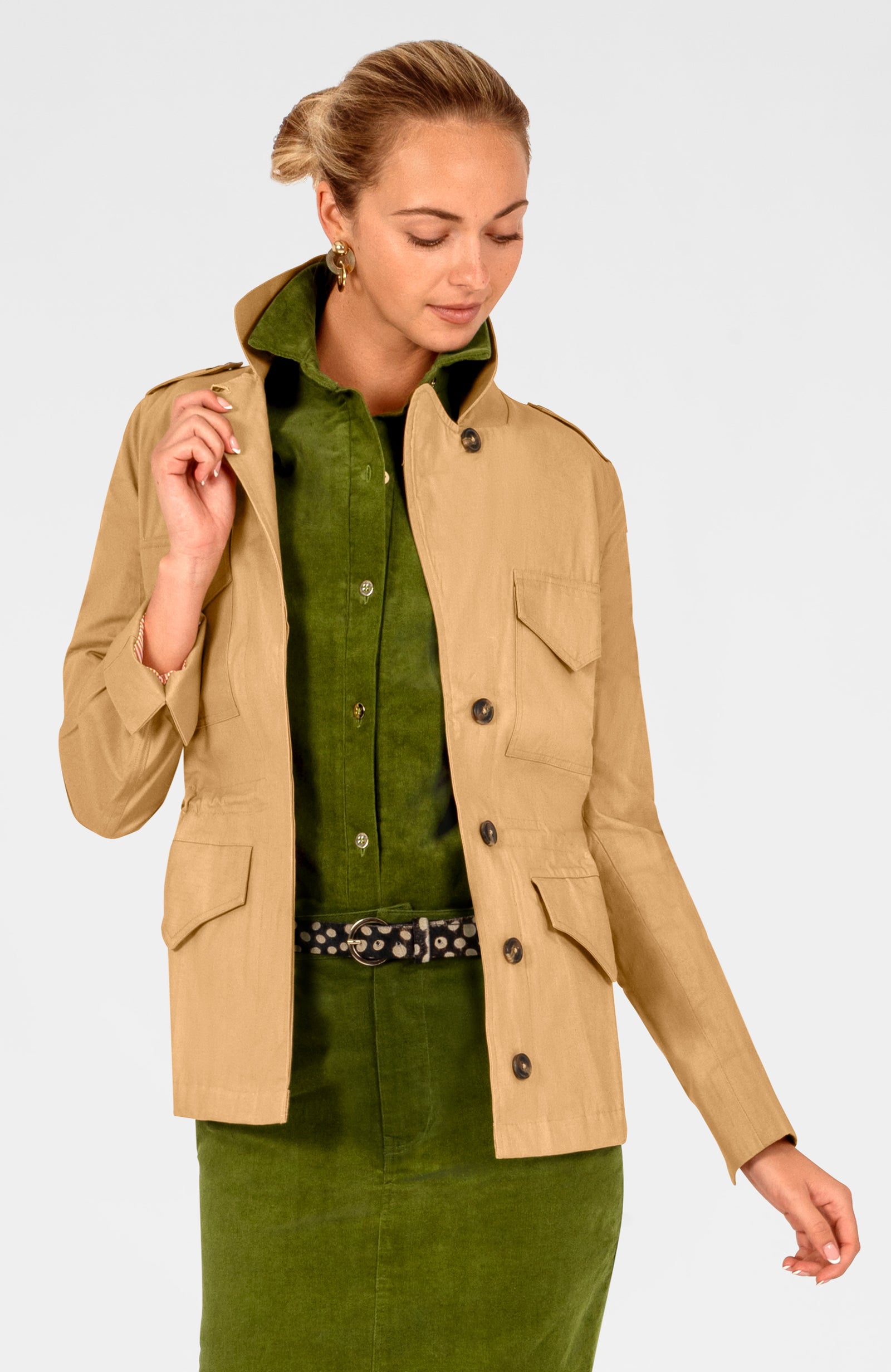 Military Jane Jacket - Solid Khaki