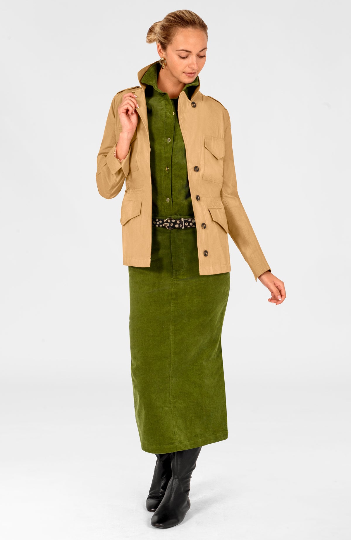 Military Jane Jacket - Solid Khaki
