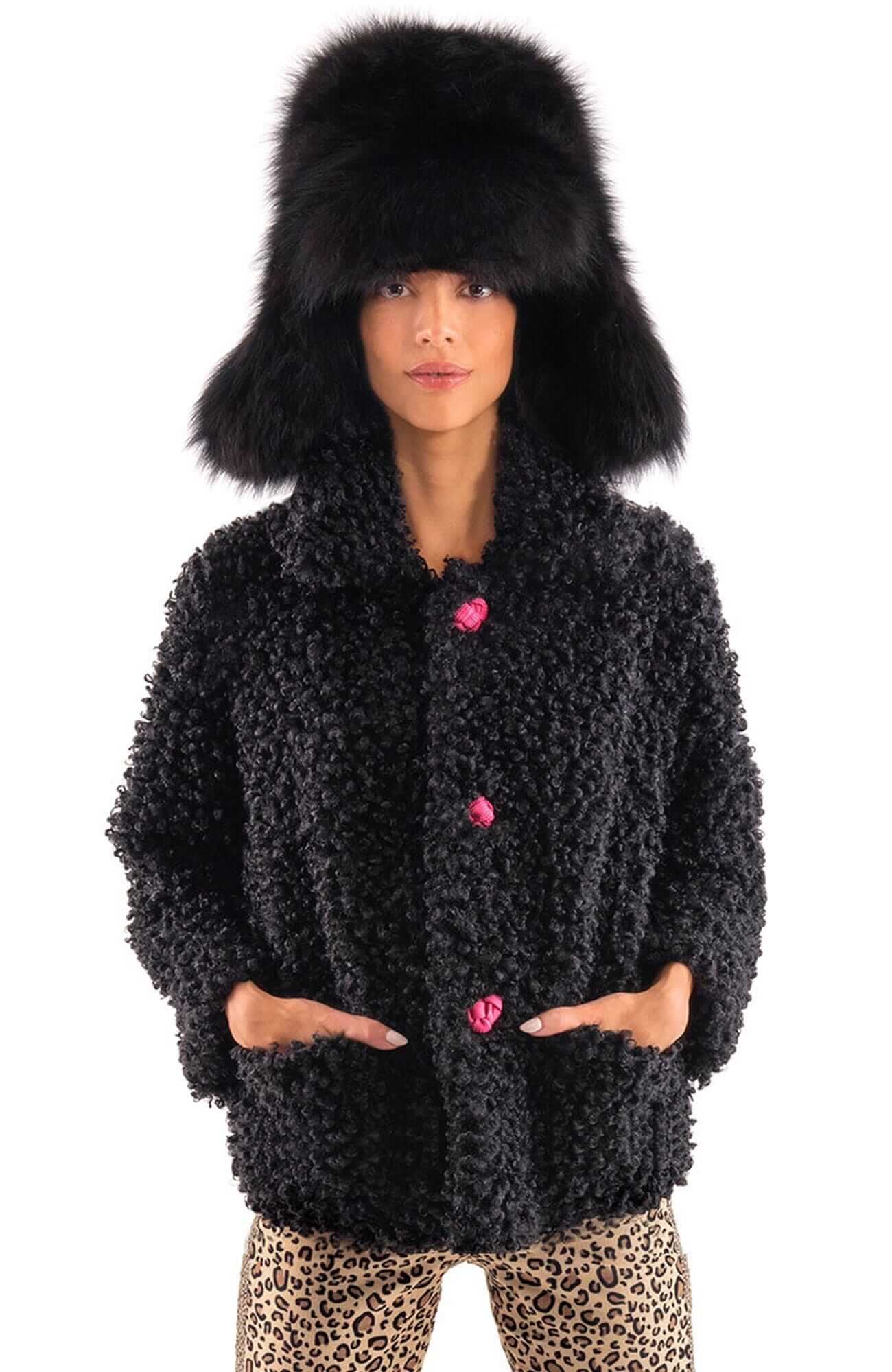 Poodle Doodle Jacket - Final Sale Black