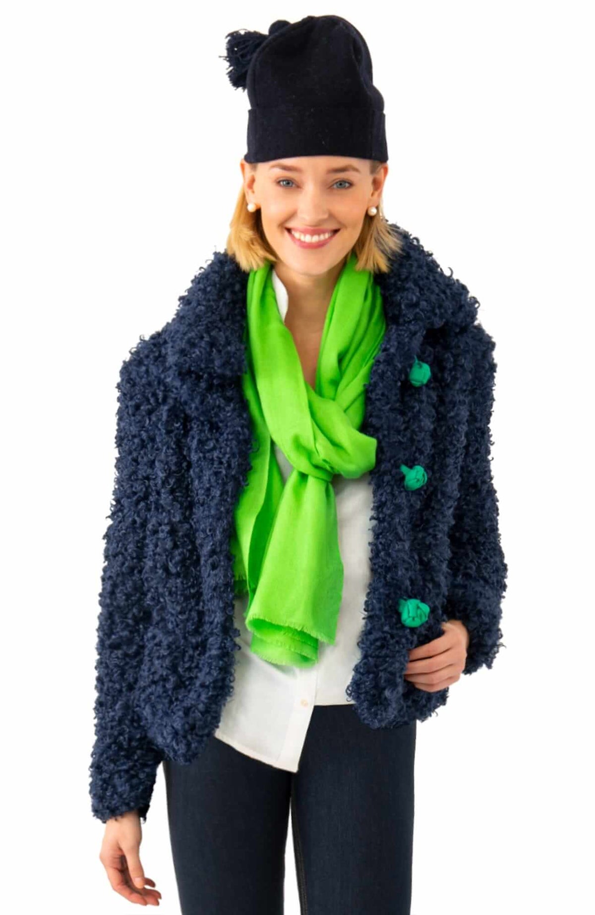 Poodle Doodle Jacket - Final Sale Navy