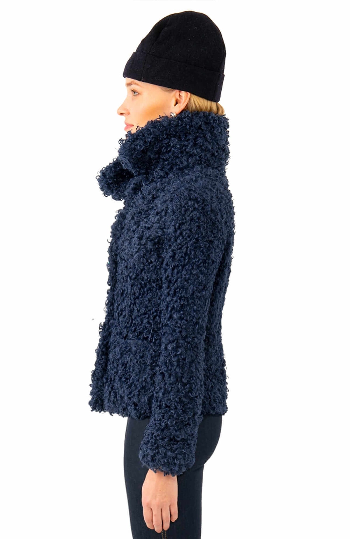 Poodle Doodle Jacket - Final Sale Navy