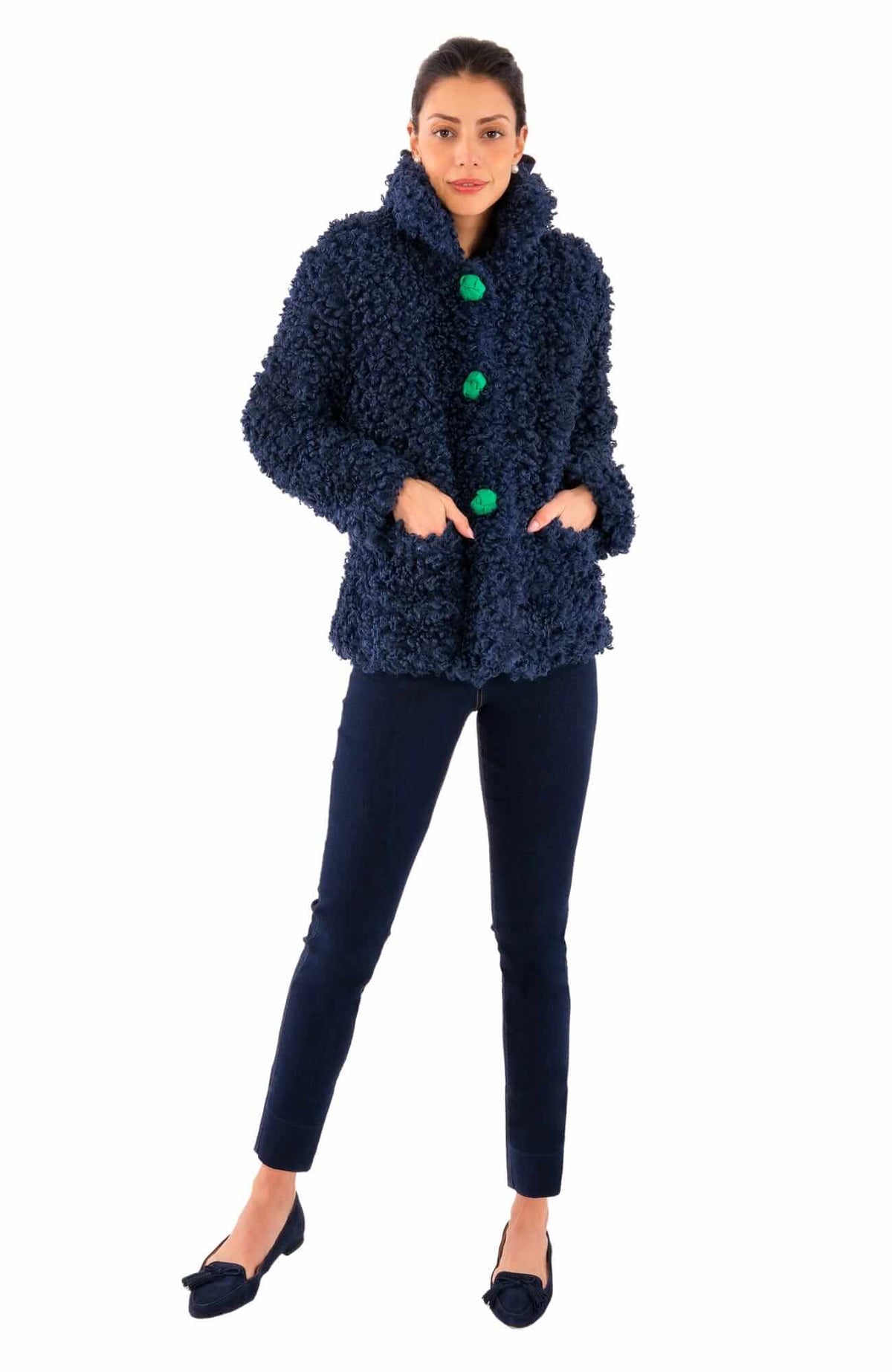 Poodle Doodle Jacket - Final Sale Navy