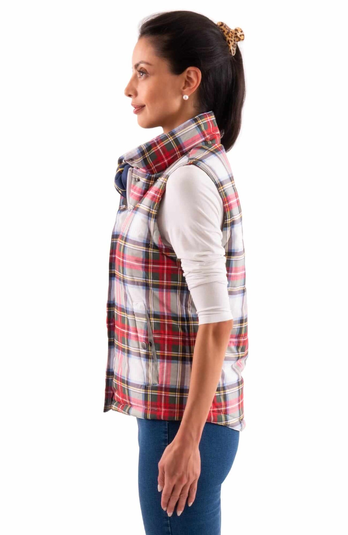 The Puffer Vest - Duke of York - Final Sale White Multi