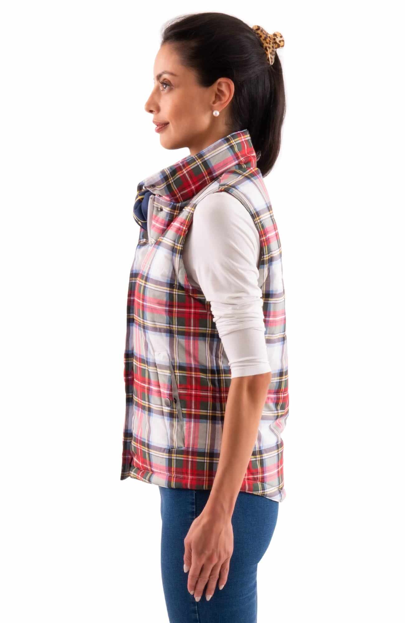 The Puffer Vest - Duke of York White Multi
