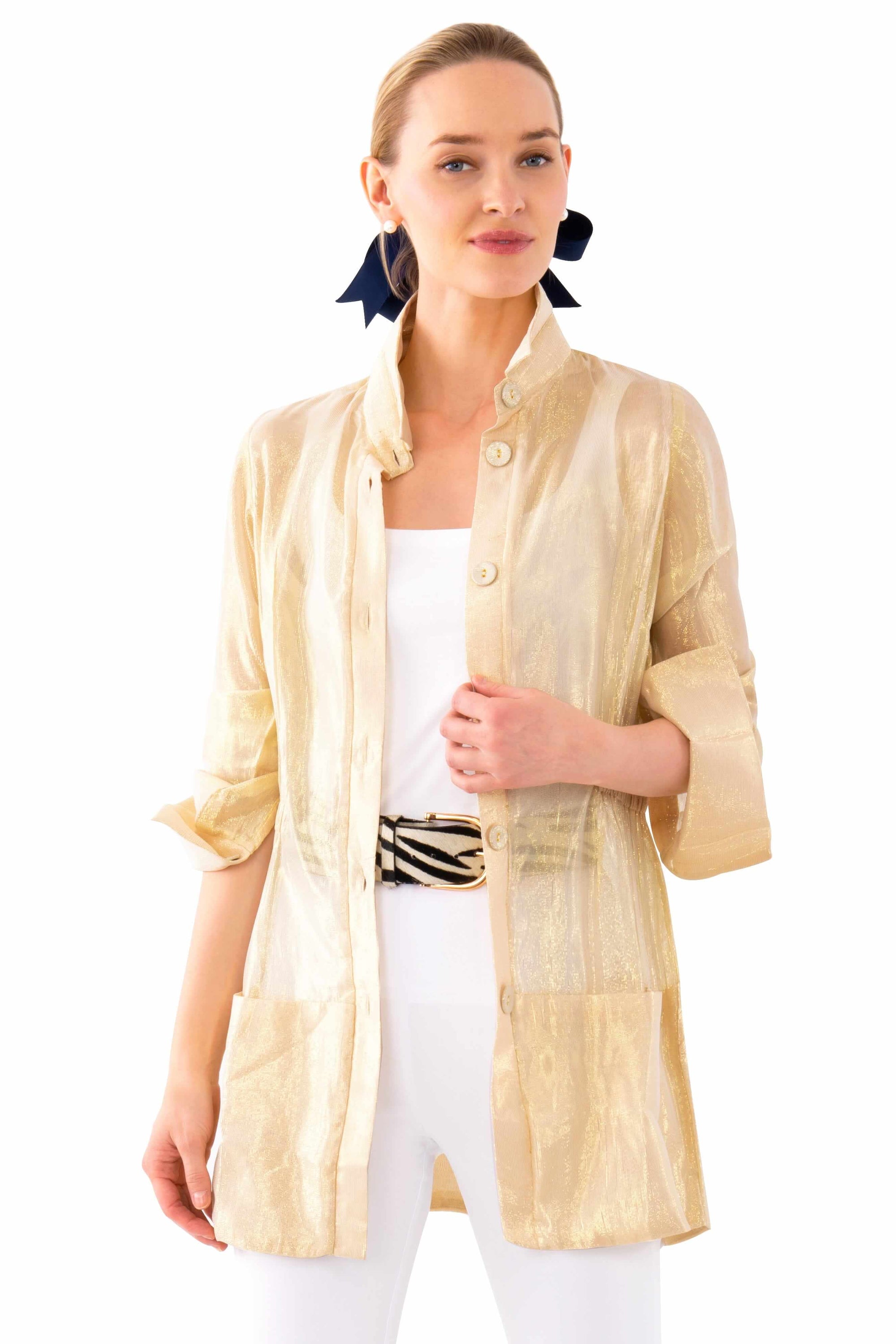 The Safari Jacket - Glinda Lurex - Final Sale Gold