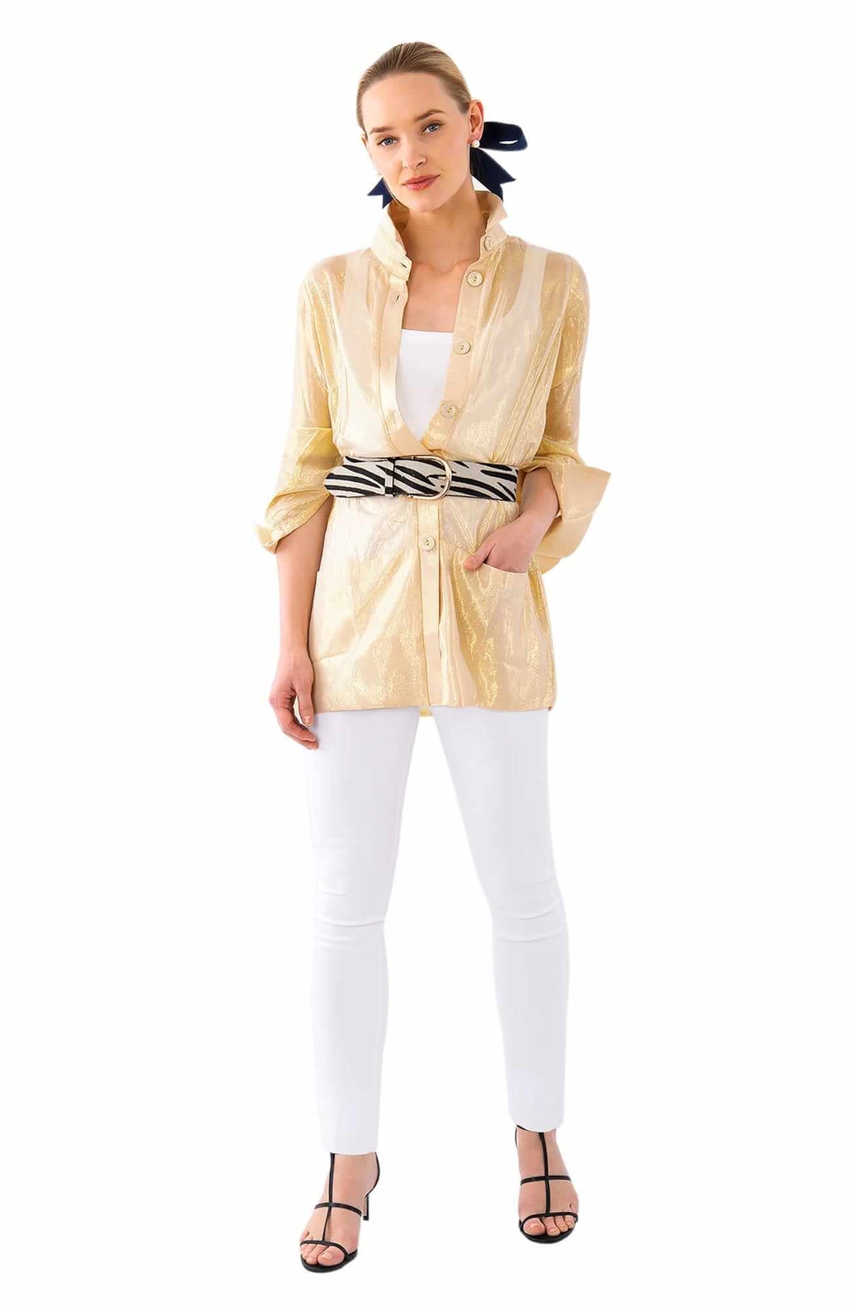 The Safari Jacket - Glinda Lurex - Final Sale Gold