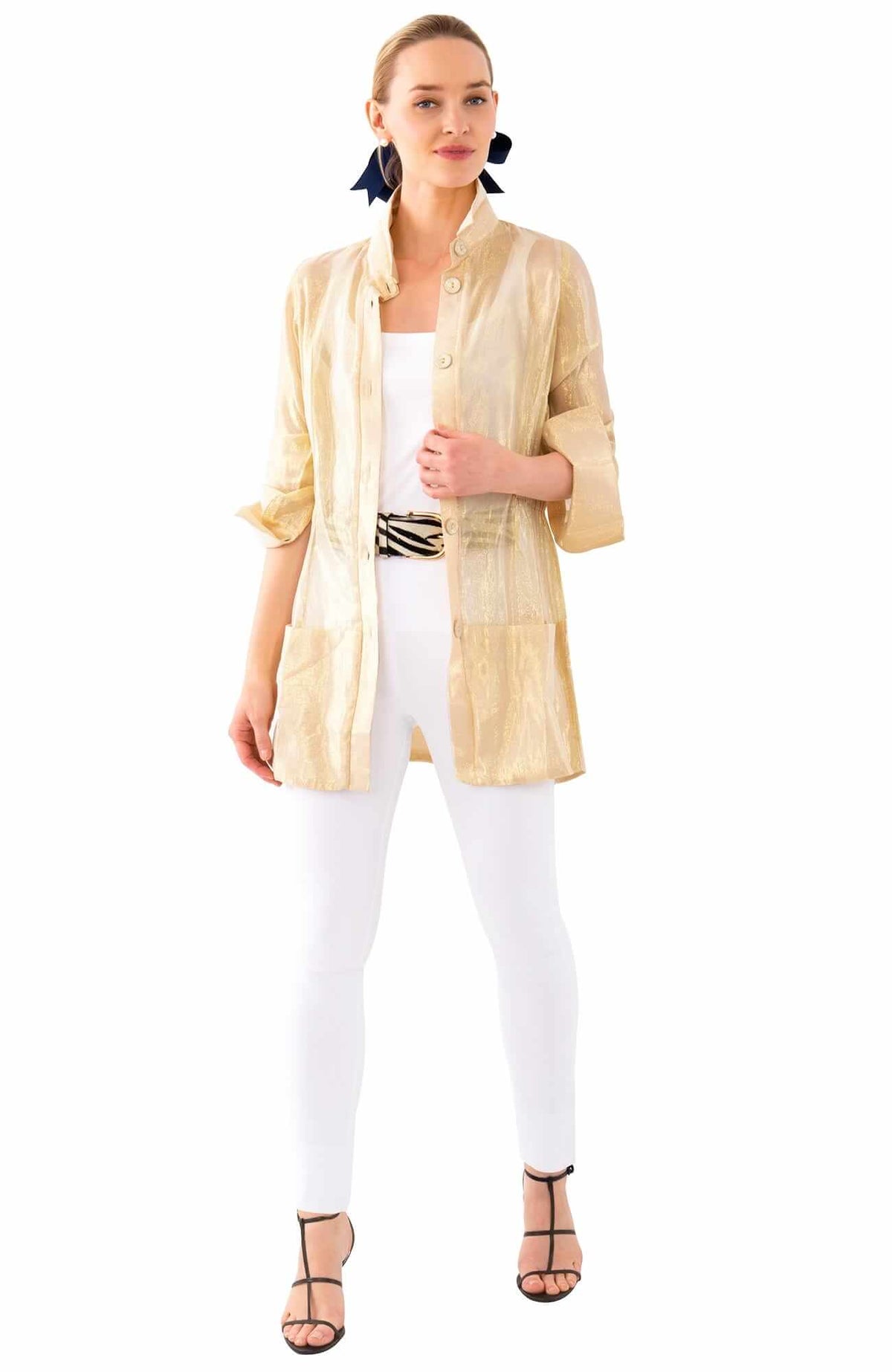 The Safari Jacket - Glinda Lurex - Final Sale Gold