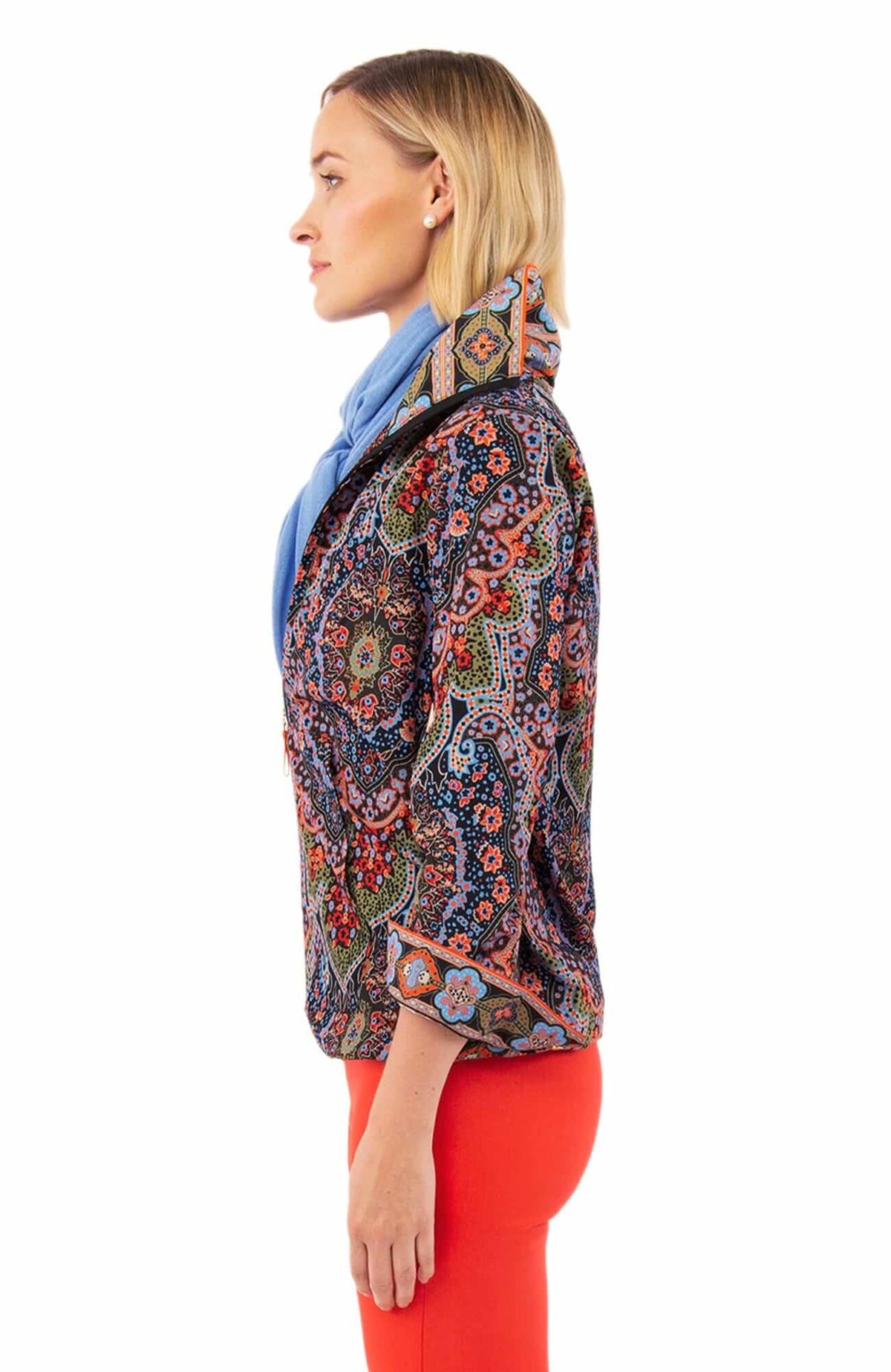 Windbreaker Pleasantly Paisley - Final Sale Black