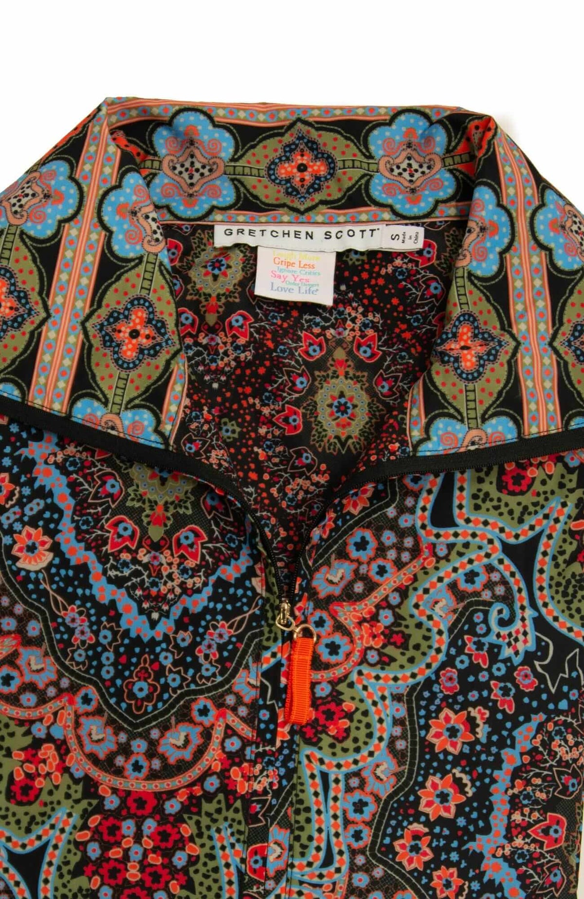 Windbreaker Pleasantly Paisley - Final Sale Black