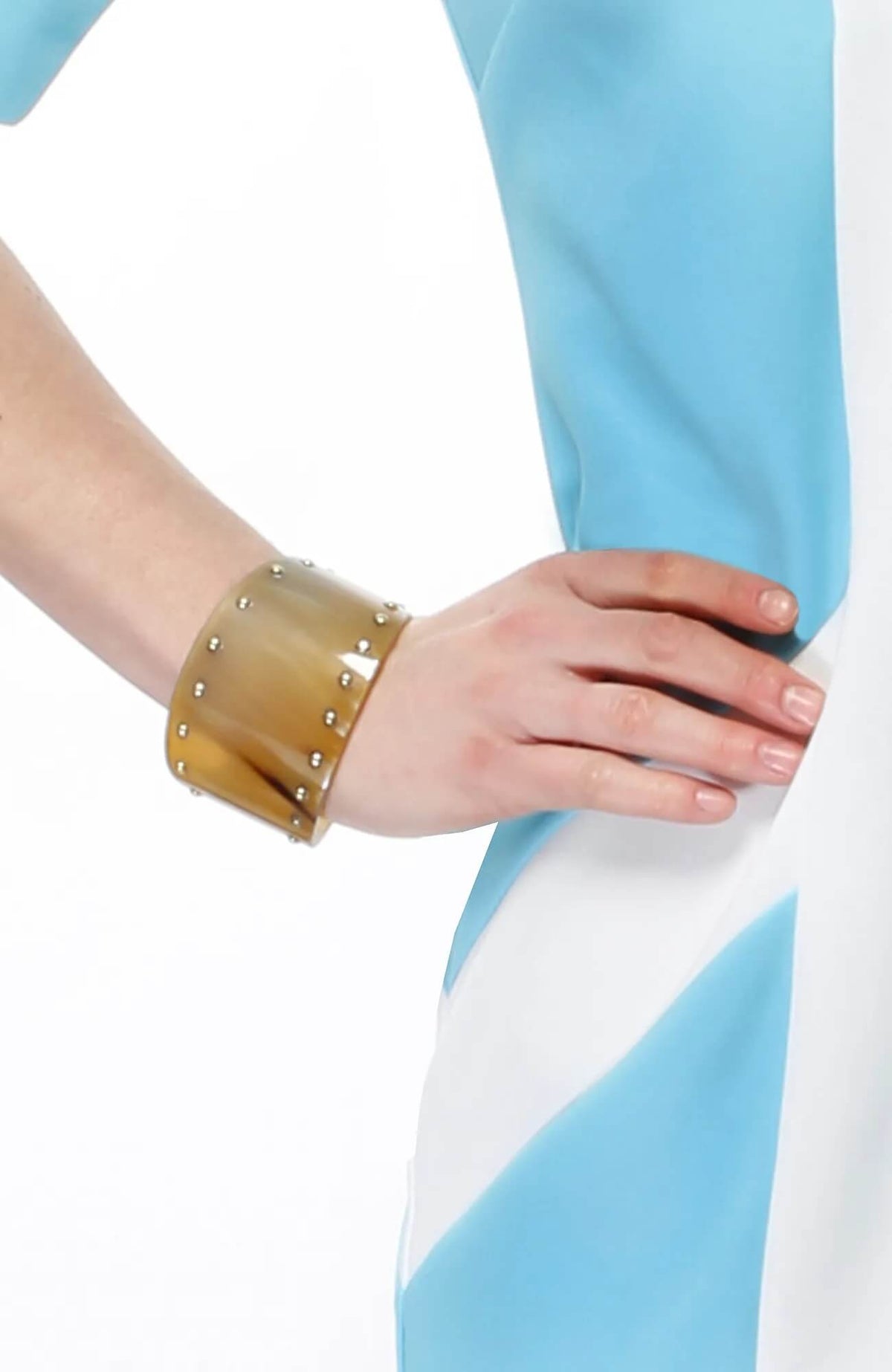 "Off the Cuff" w/ Studs Bracelet Light One Size