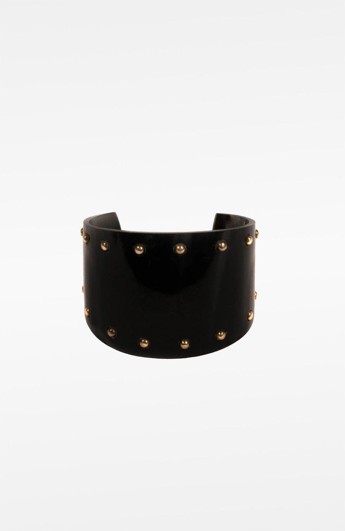 "Off the Cuff" w/ Studs Bracelet Black One Size