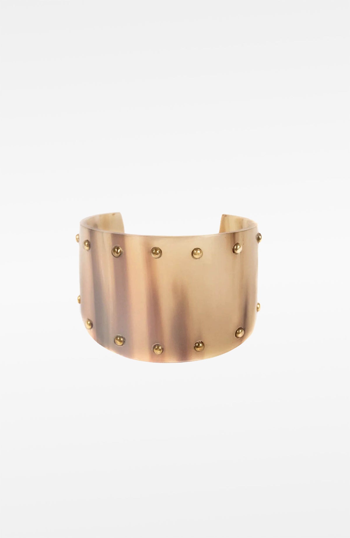 "Off the Cuff" w/ Studs Bracelet Brown One Size