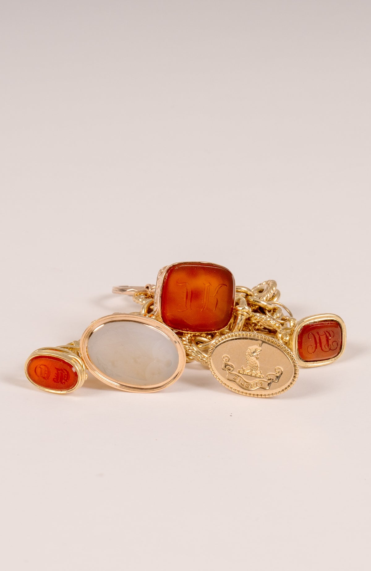 Victorian Era 14K Gold Charm Bracelet