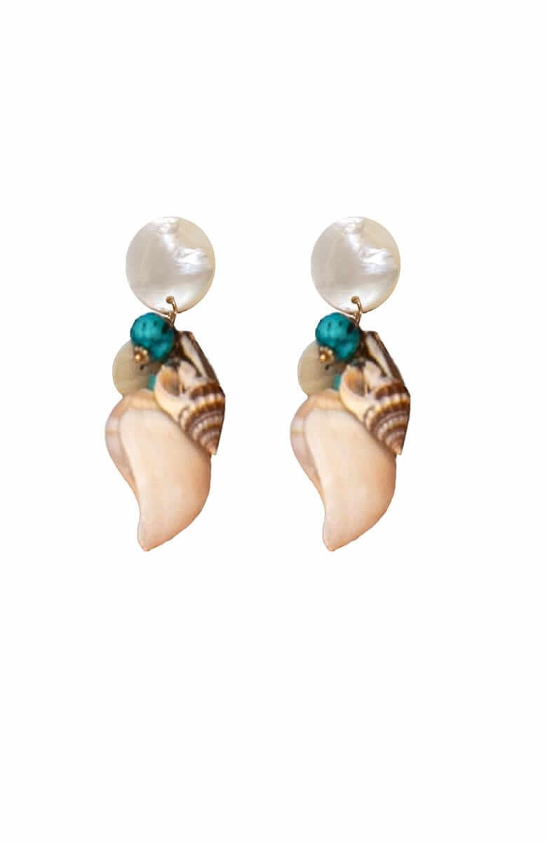 Cozumel Earrings Shell One Size