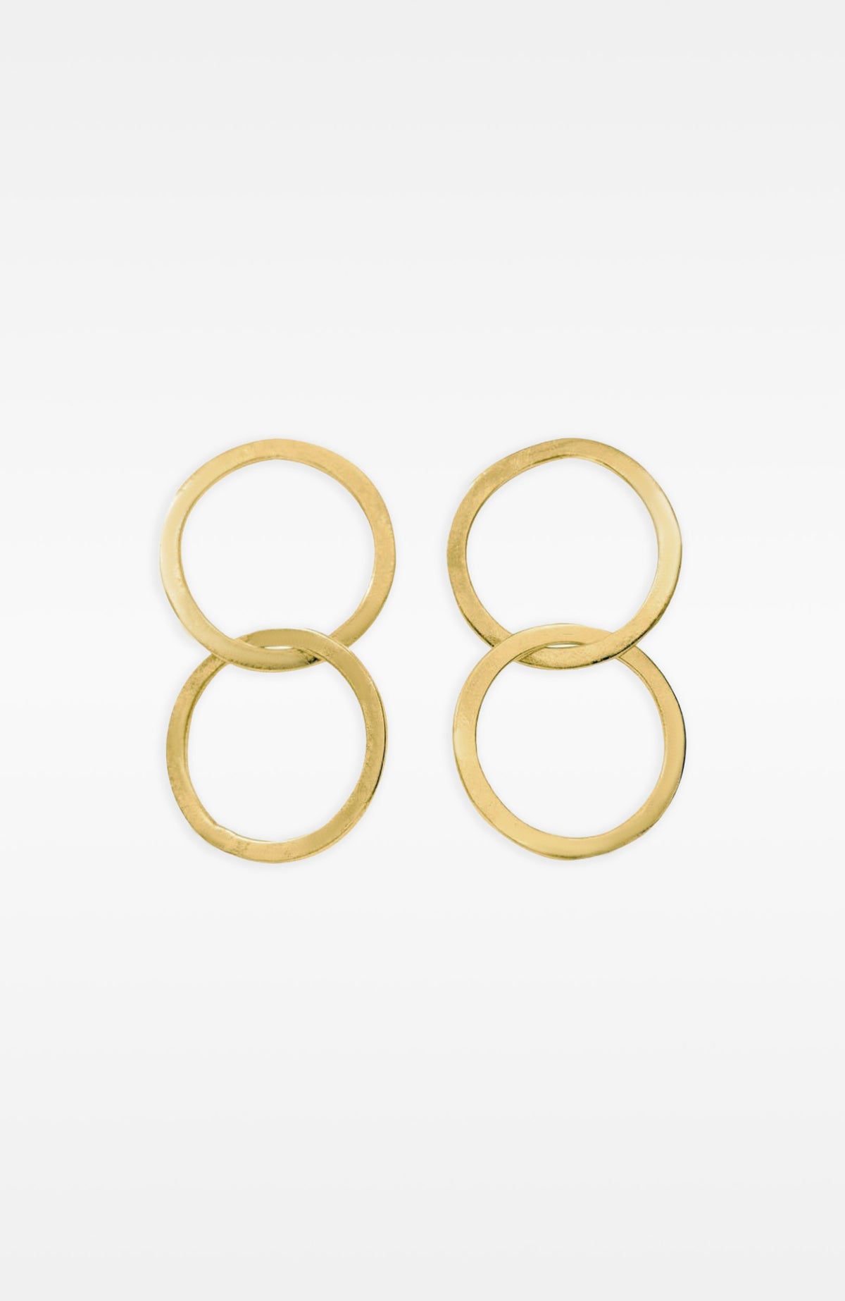 The Double Earrings Gold One Size