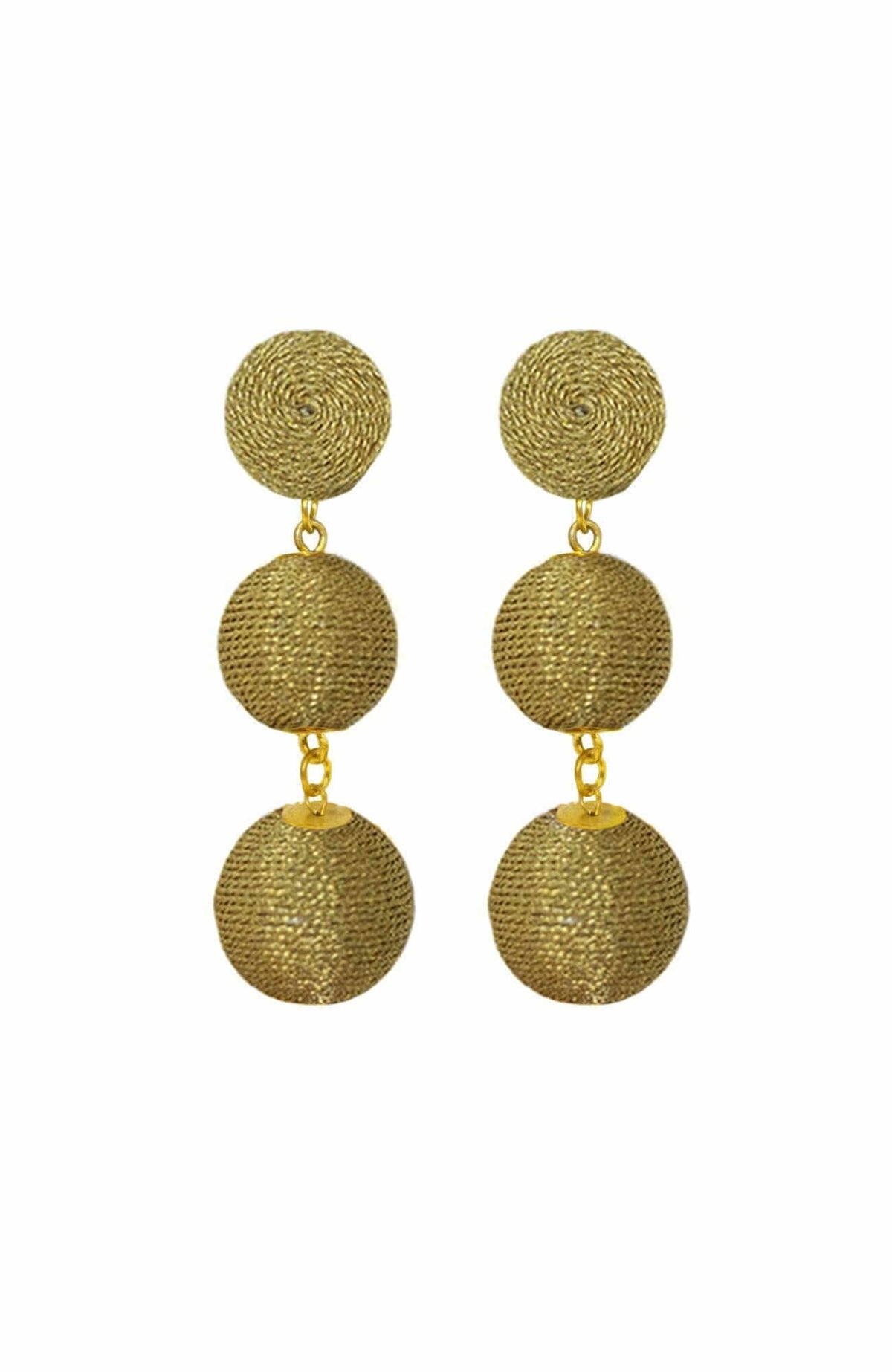 3-Drop Earrings - Durban Gold One Size